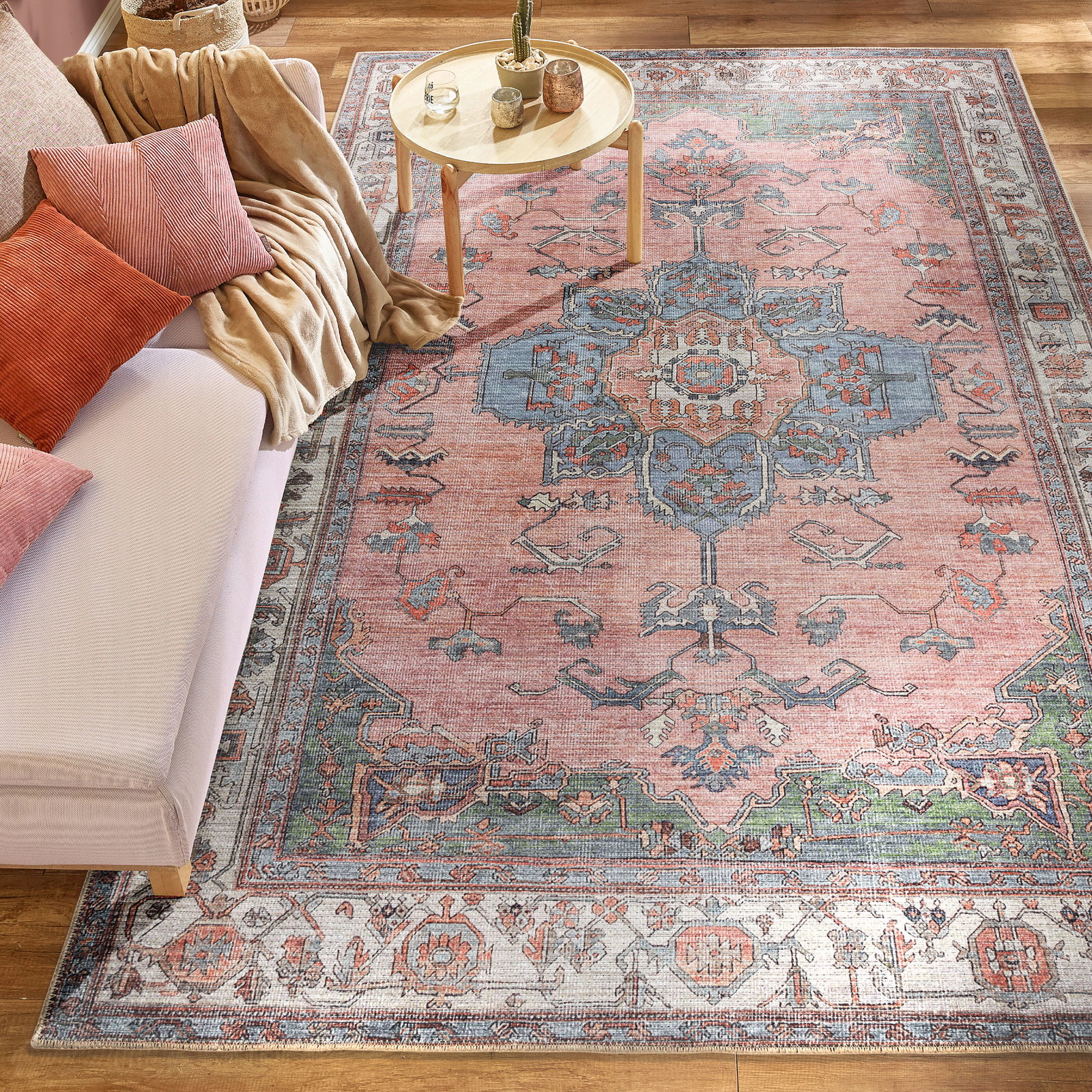 Kibek Vintage-Teppich - Dalyan Rosa 160 x 230 cm