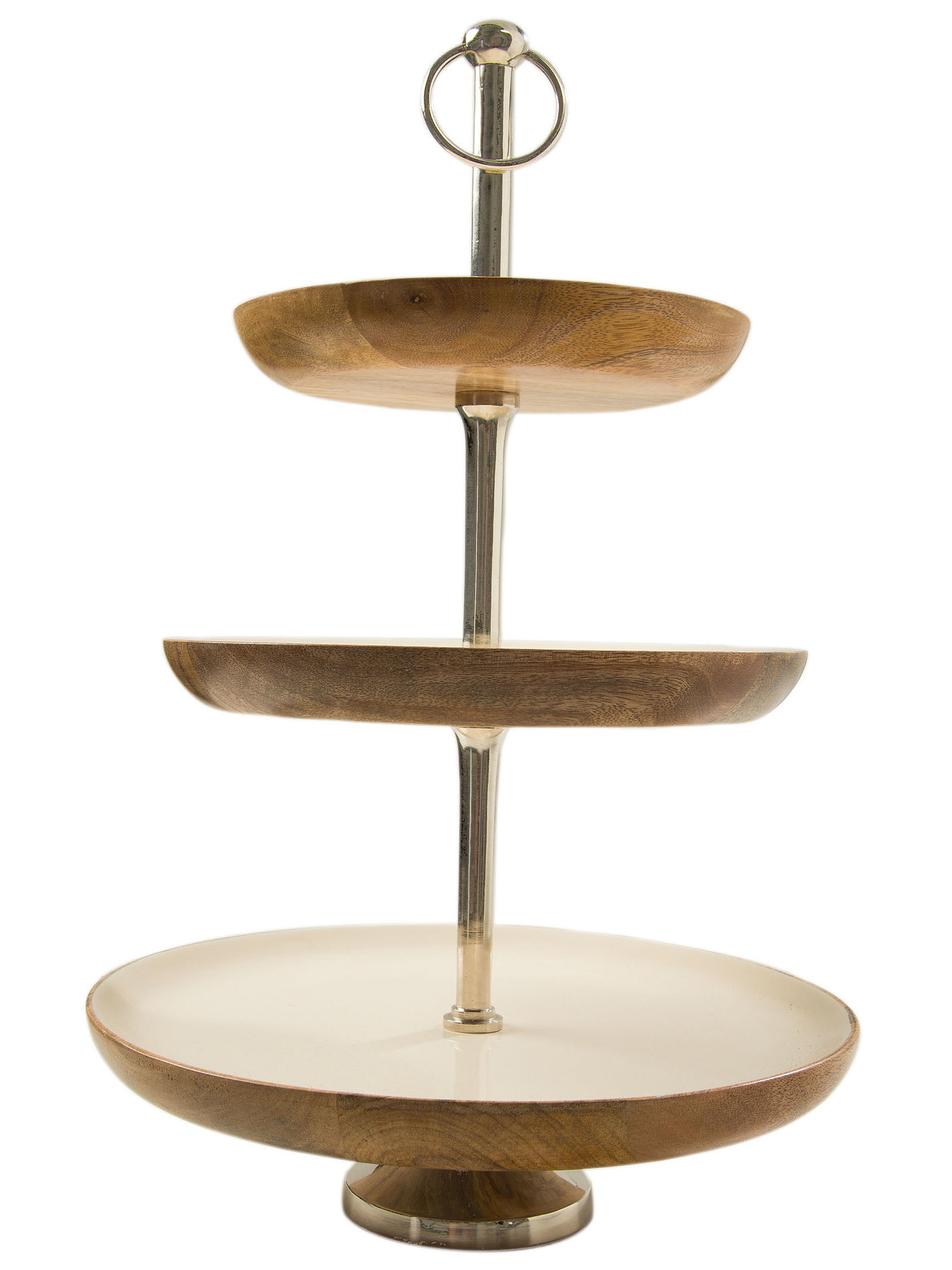 Kibek Deko-Etagere - Cake Stand Weiß 30 x 30 x 48 cm
