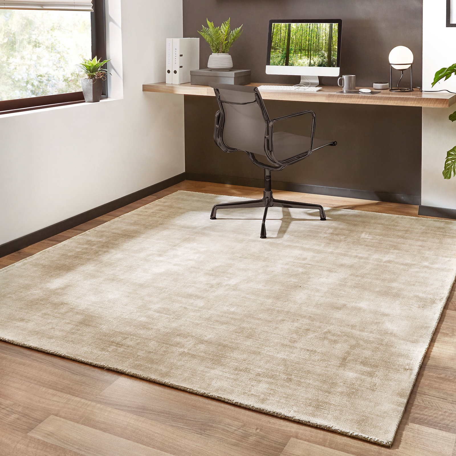 Kibek Viskose-Teppich - Miramar Creme 60 x 90 cm 100% Viskose