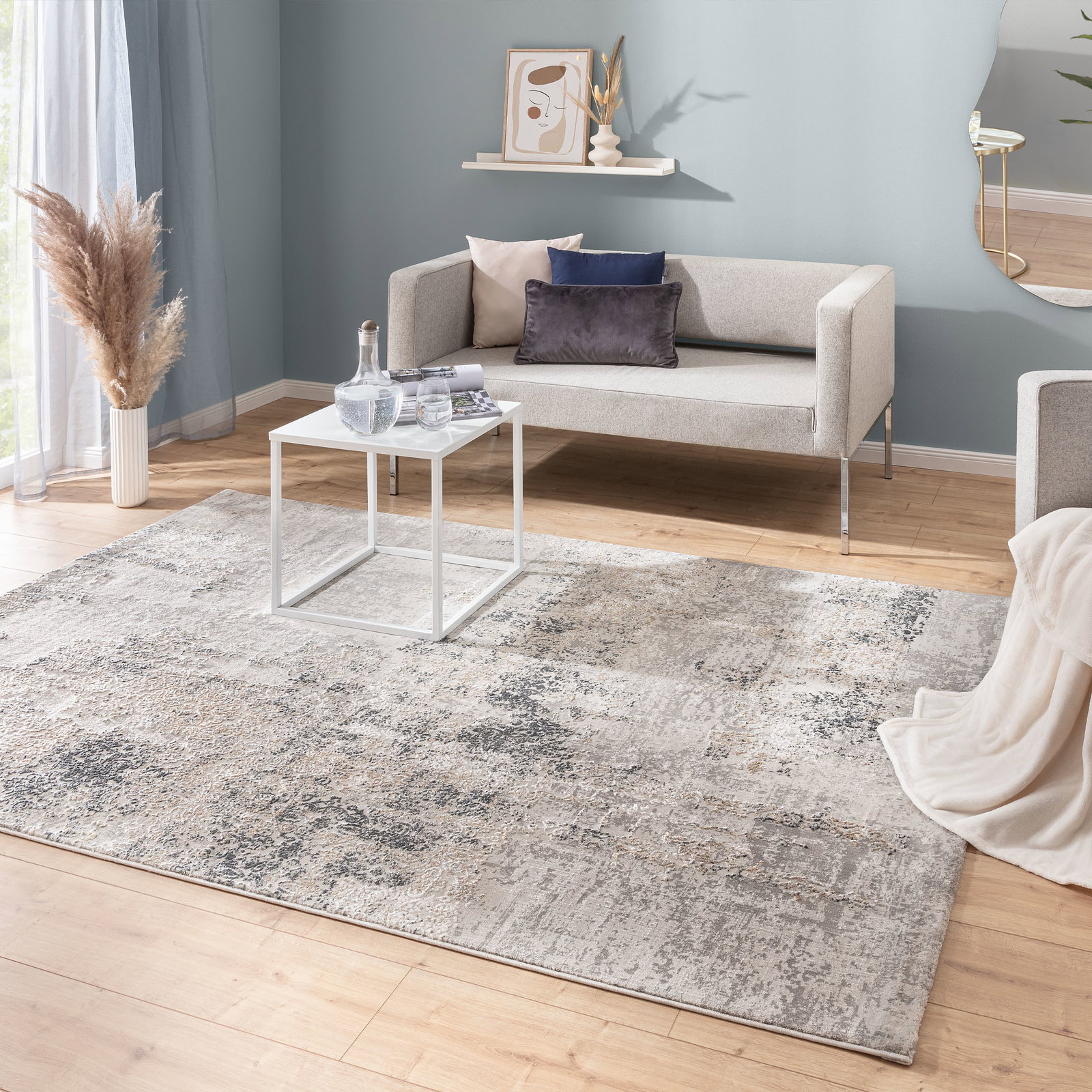 Kibek Vintage-Teppich - Carlisle Grau 200 x 290 cm