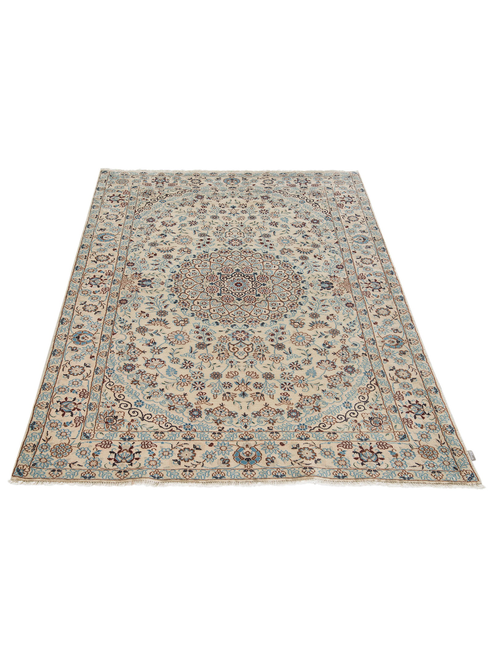 Kibek Unikat / Einzelstück - Nain 9 Lah Creme 140 x 200 cm 80% Schurwolle, 20% Seide