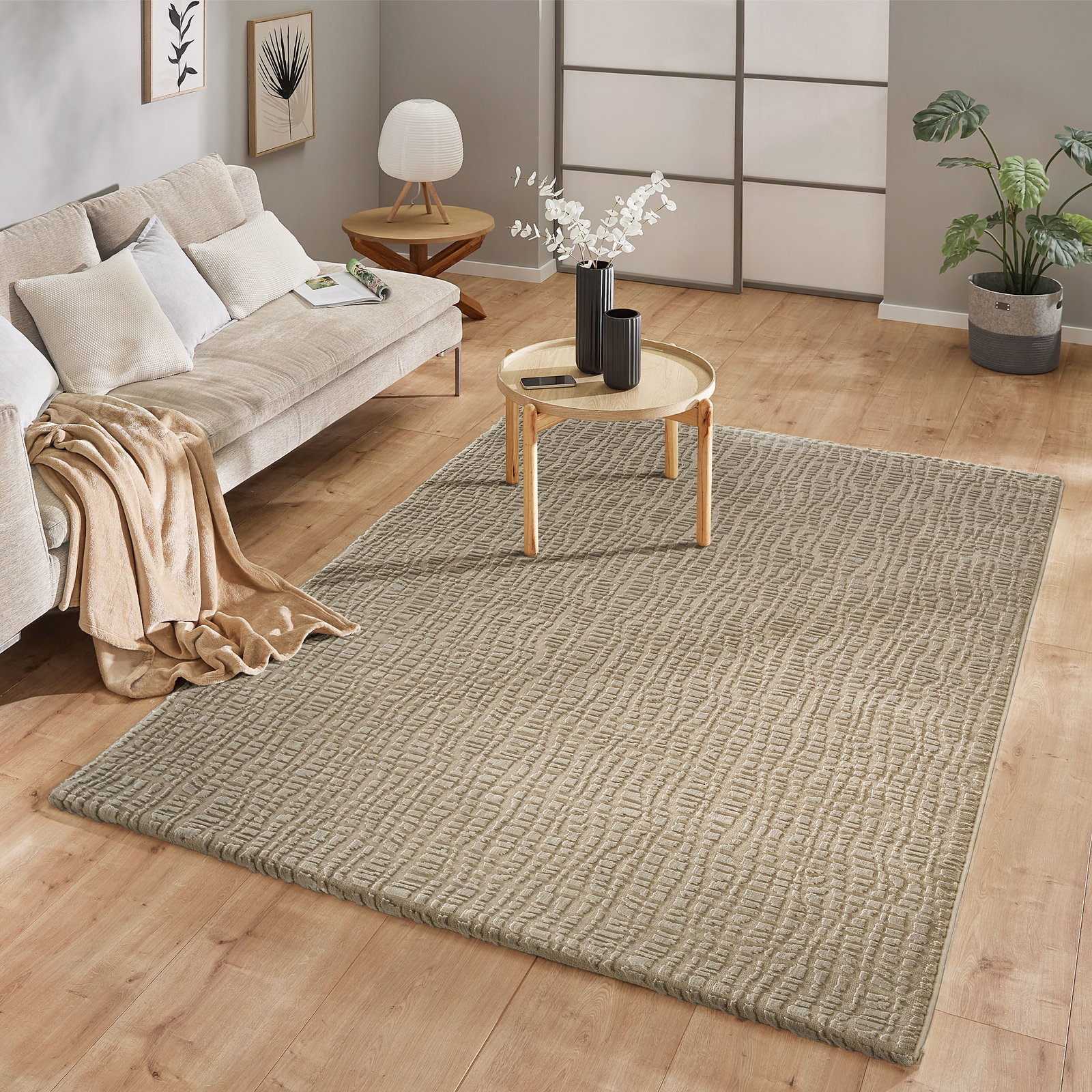 Kibek Moderner Teppich - Bayonne Beige 160 x 230 cm