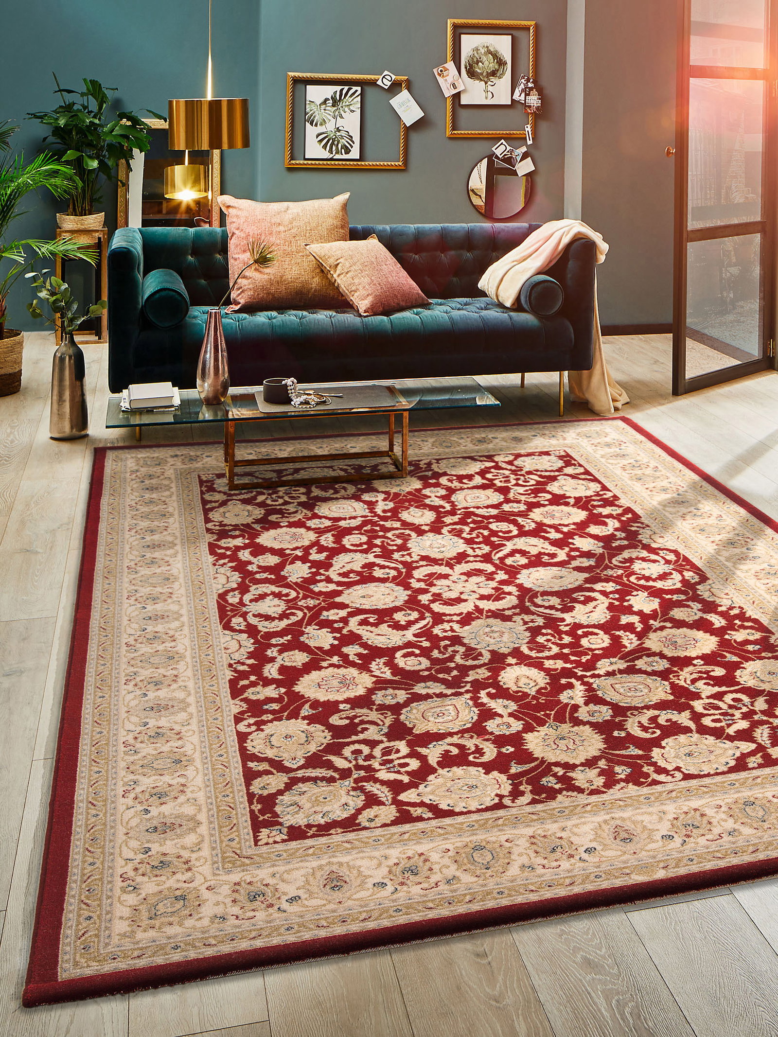 Kibek Orient-Teppich - Onyx Rot 200 x 300 cm 100% Schurwolle