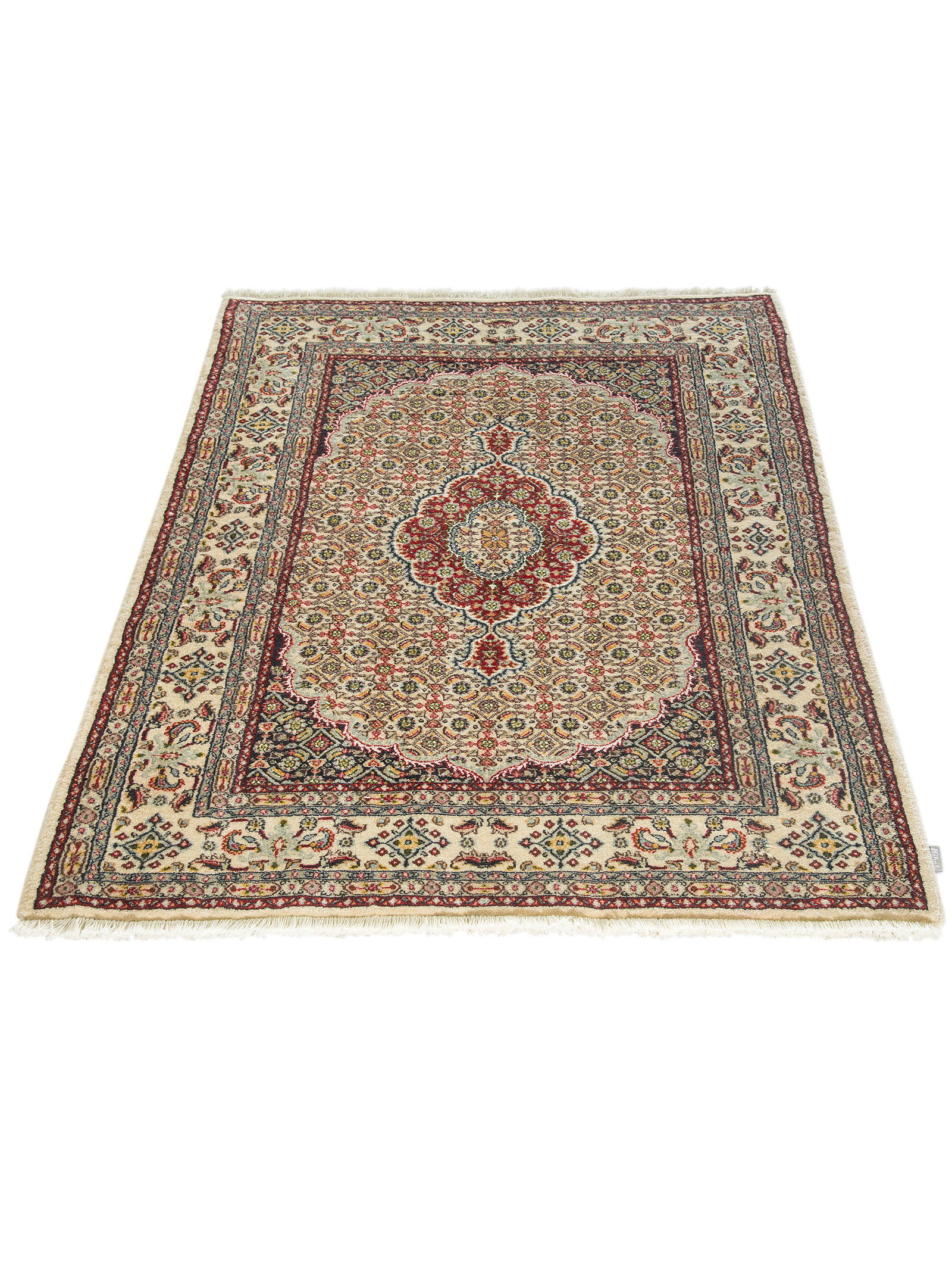 Kibek Unikat / Einzelstück - Moud Mahi Beige 90 x 160 cm 80% Schurwolle, 20% Seide