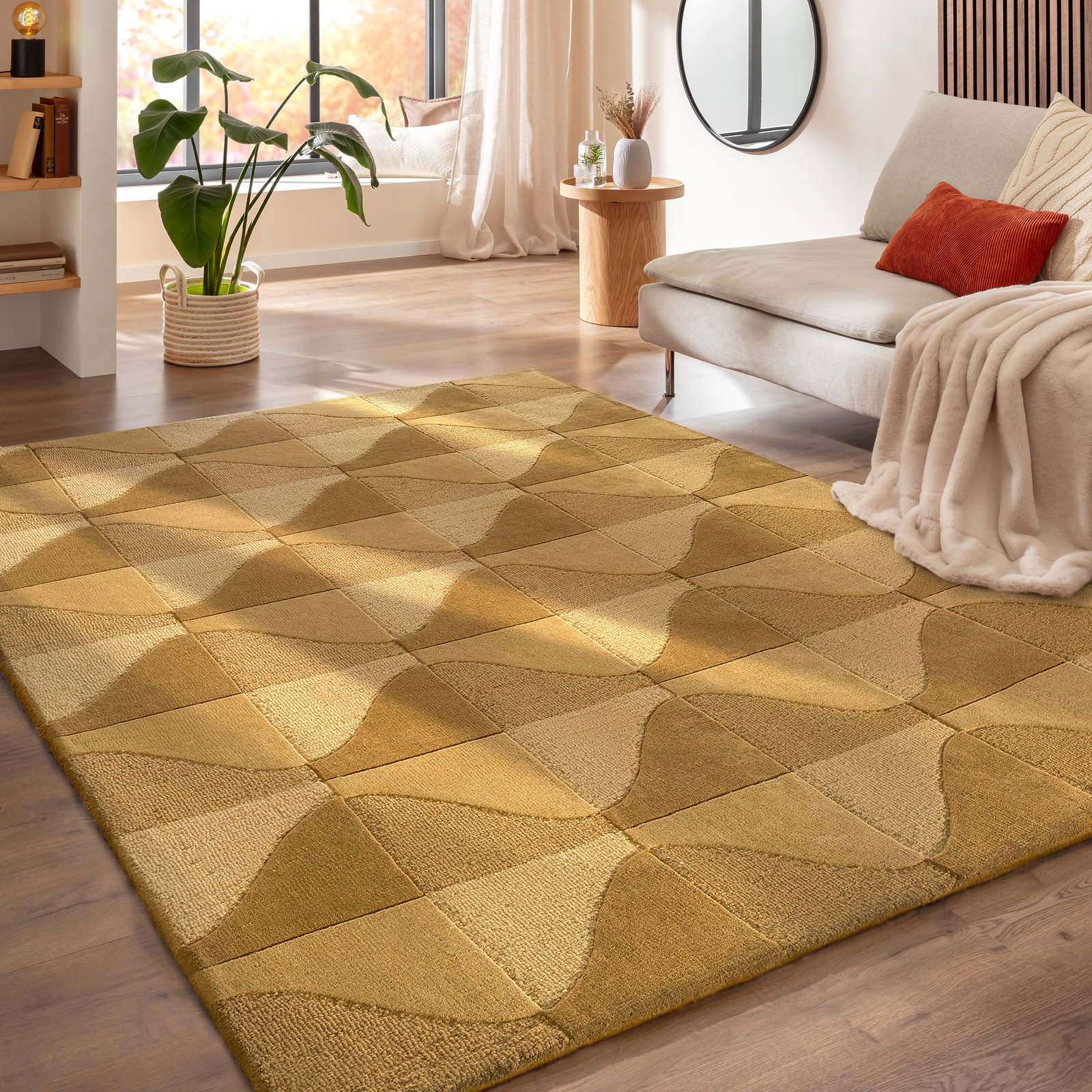 Kibek Woll-Teppich - Kallerup Gold 70 x 140 cm