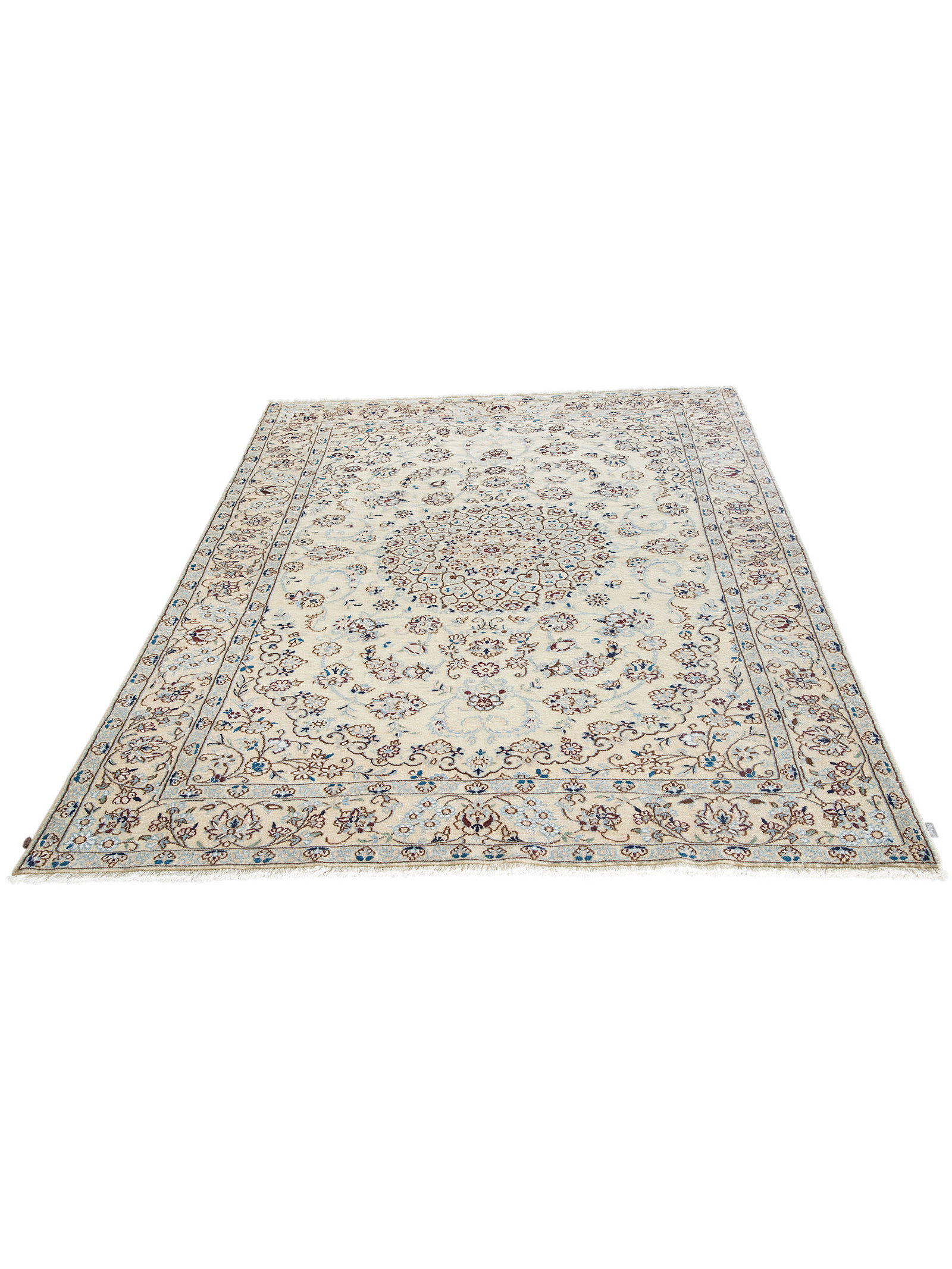 Kibek Unikat / Einzelstück - Nain 9 Lah Creme 170 x 240 cm 80% Schurwolle, 20% Seide