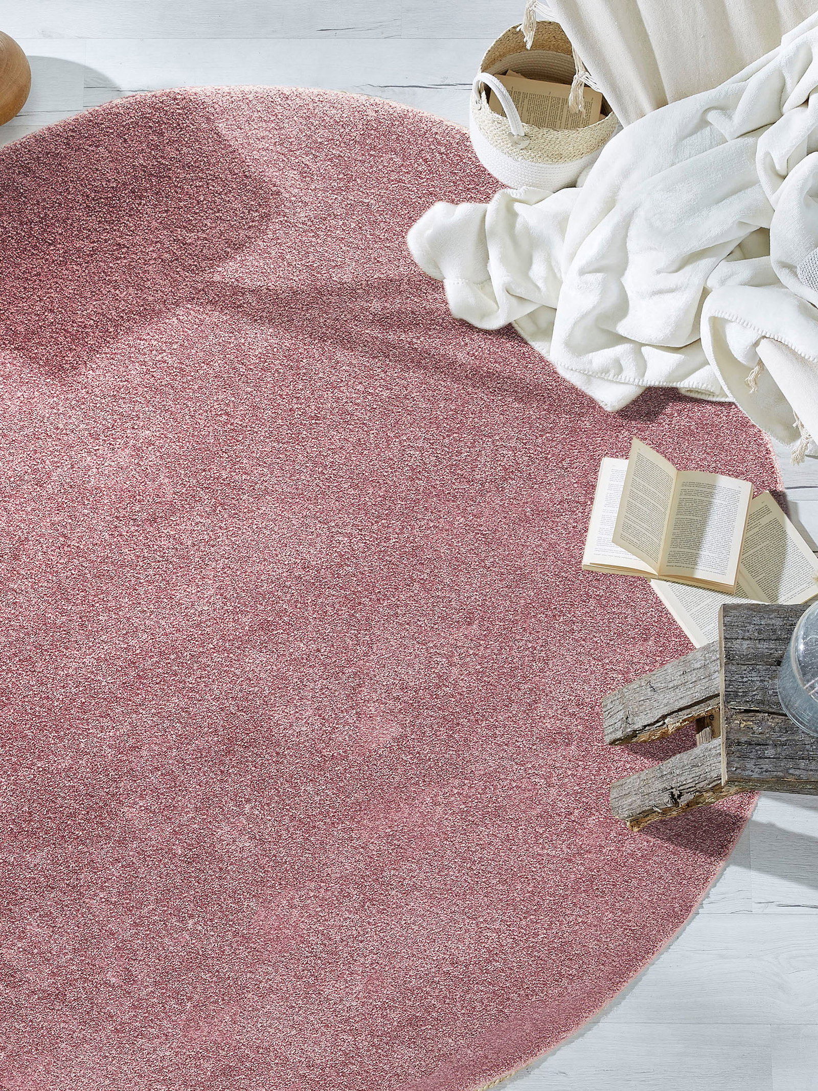 Kibek Hochflor-Teppich - Sovereign Lila 120 cm Ø