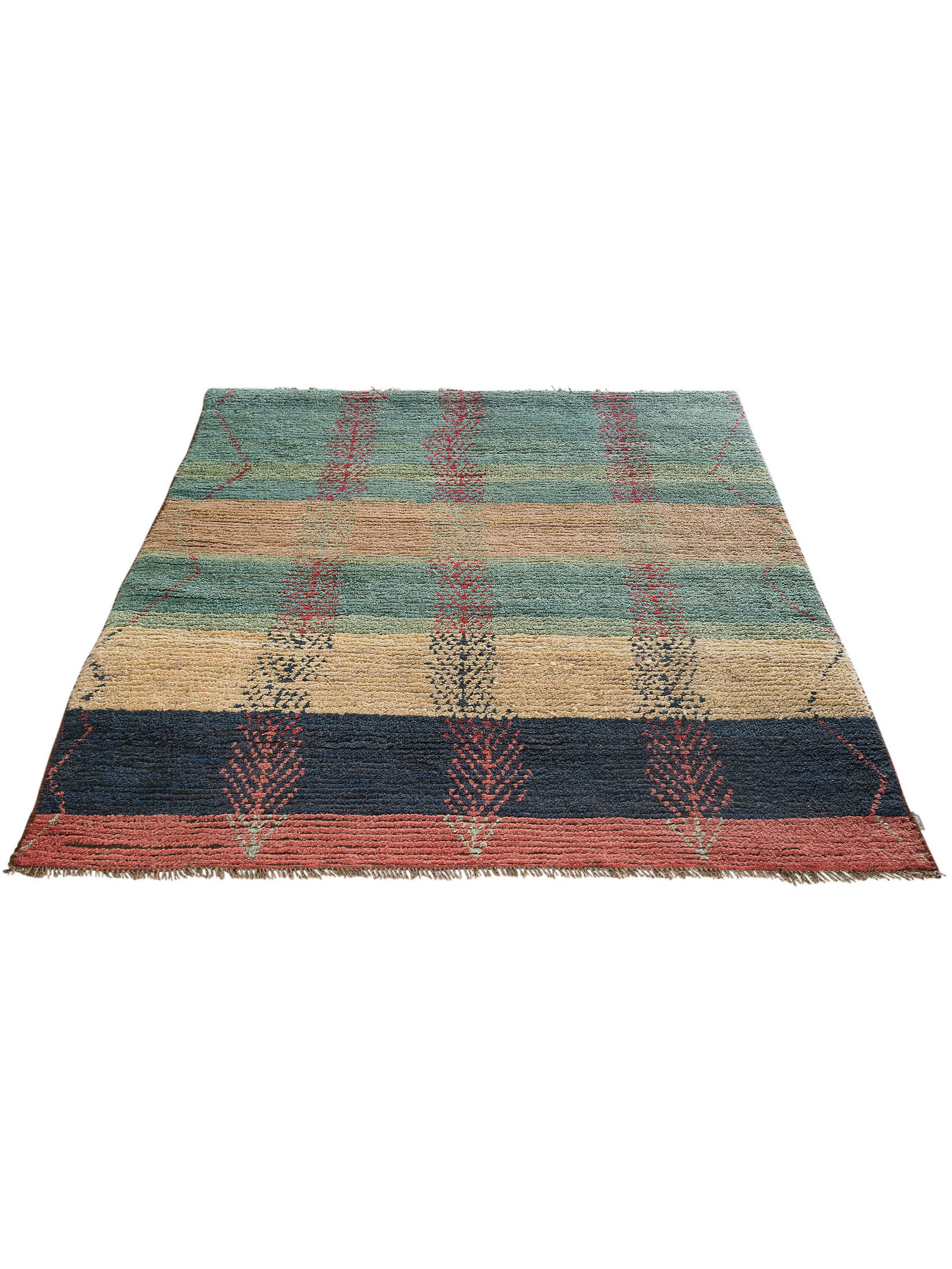Kibek Unikat / Einzelstück - Persischer Gabbeh Multicolor 140 x 200 cm 100% Schurwolle