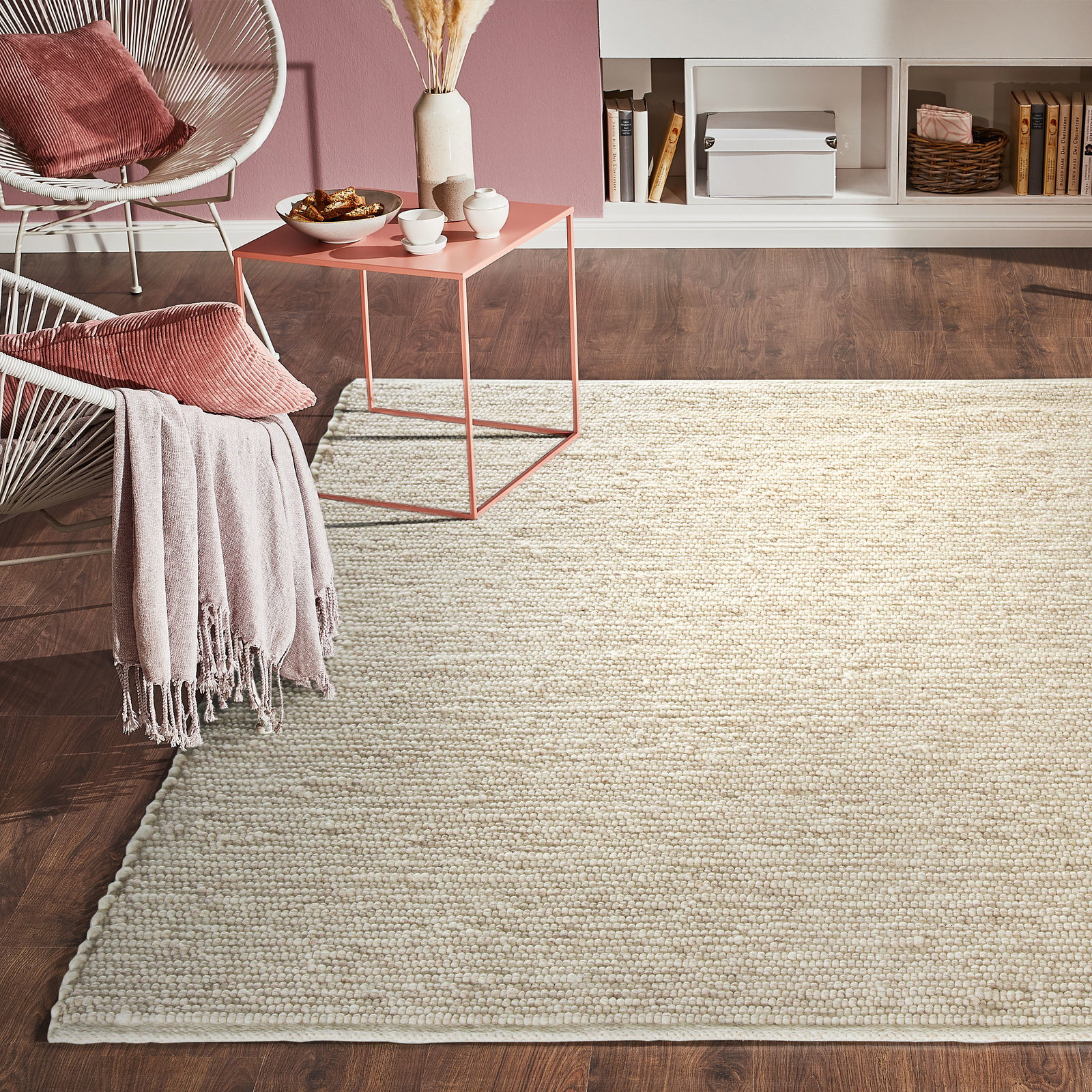Kibek Woll-Teppich - Alpsee Beige 70 x 140 cm