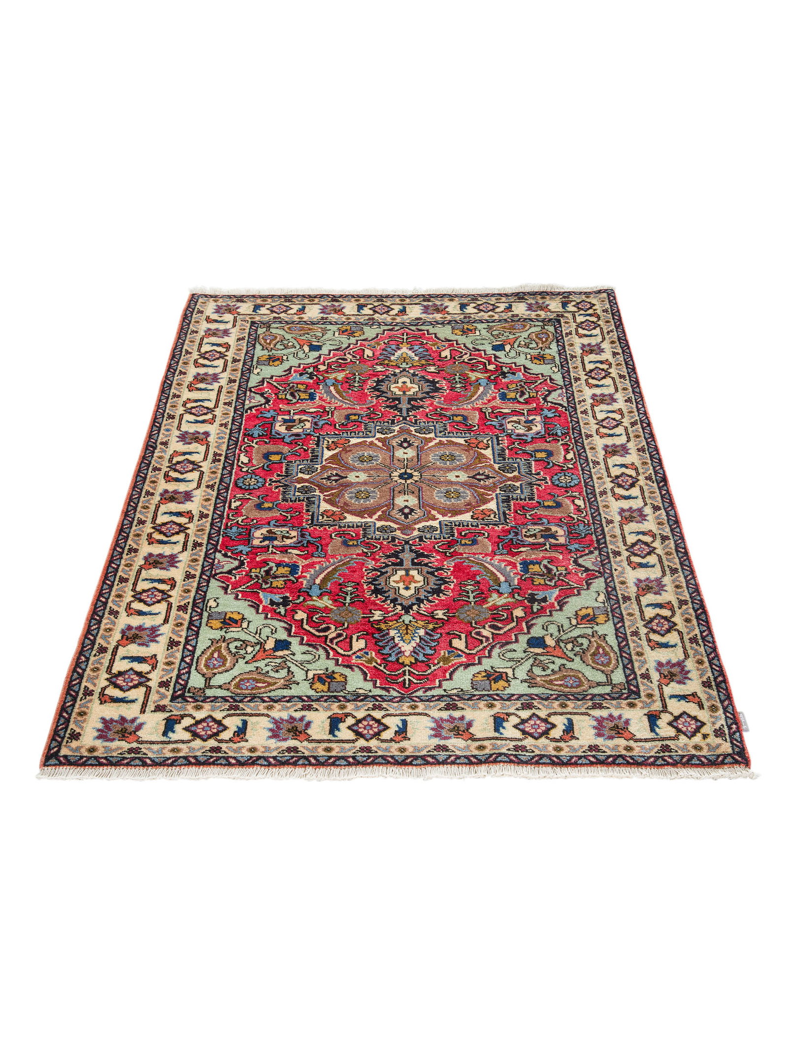 Kibek Unikat / Einzelstück - Ardebil mit Seide Multicolor 90 x 160 cm 80% Schurwolle, 20% Seide
