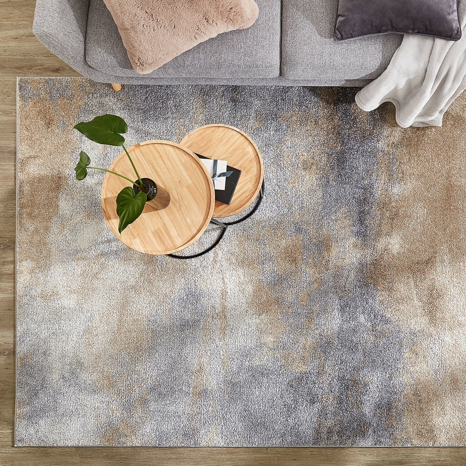 Kibek Moderner Teppich - Stratus Beige 200 x 290 cm