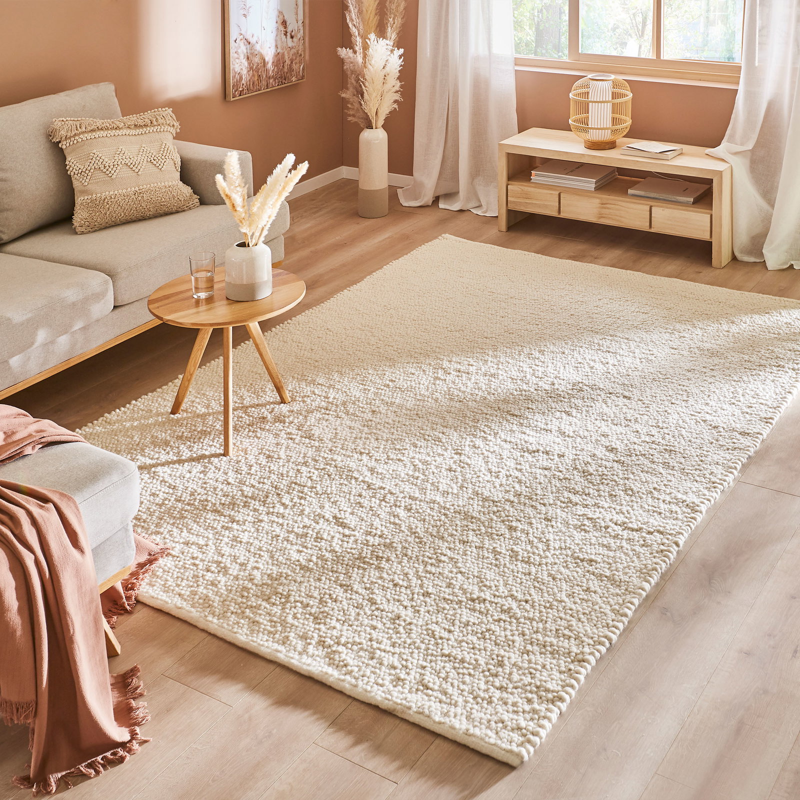 Kibek Woll-Teppich - Hillsand Creme 170 x 240 cm