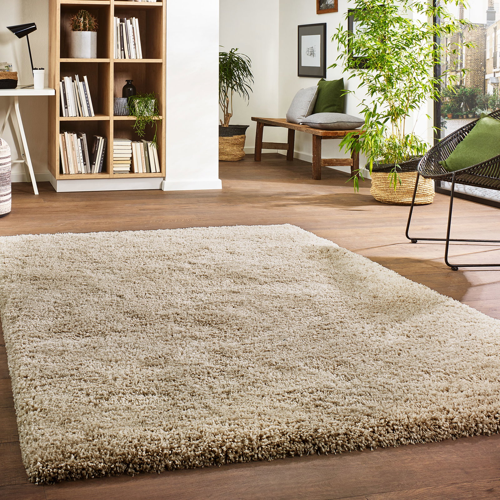 Kibek Hochflor-Teppich - Creation Beige 80 x 150 cm