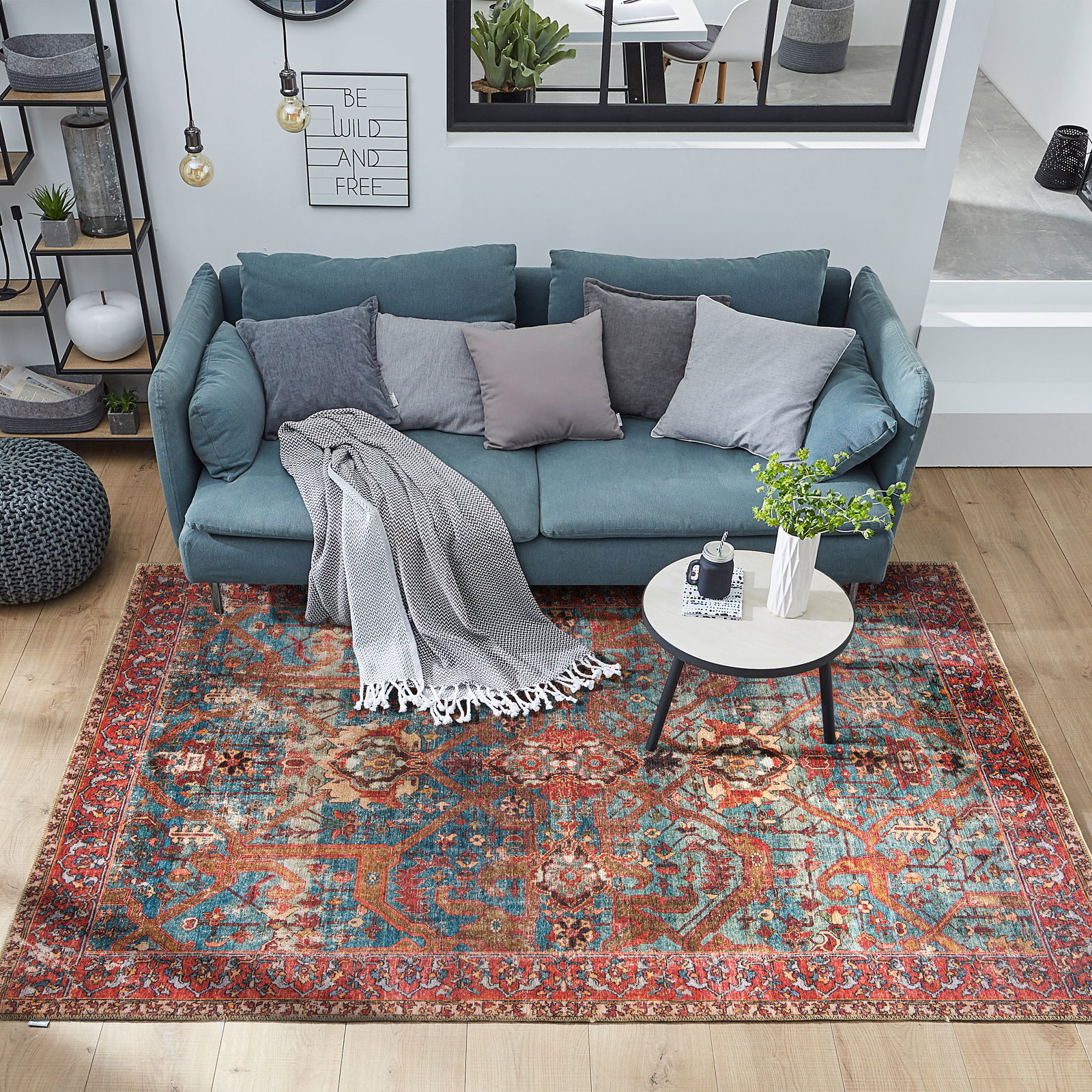 Kibek Vintage-Teppich - Ranishwar Rot 160 x 230 cm