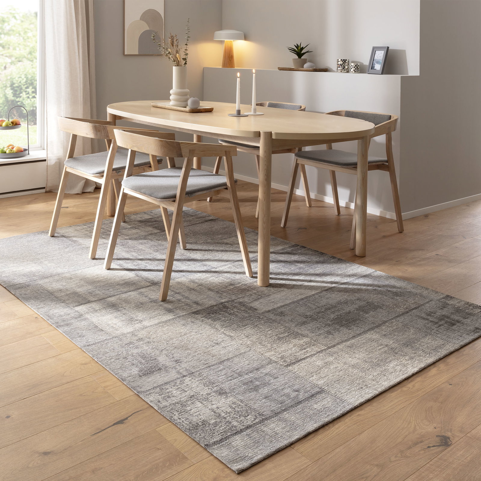 Kibek Vintage-Teppich - Somerset Silber 160 x 230 cm