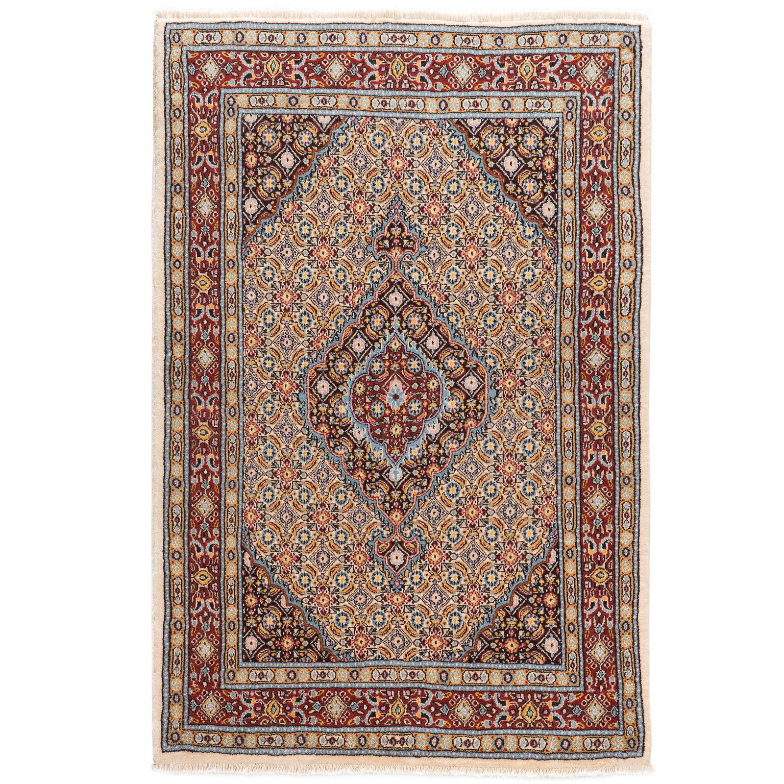 Kibek Orient-Teppich - Moud Mahi Braun 90 x 160 cm 100 % reine Schurwolle