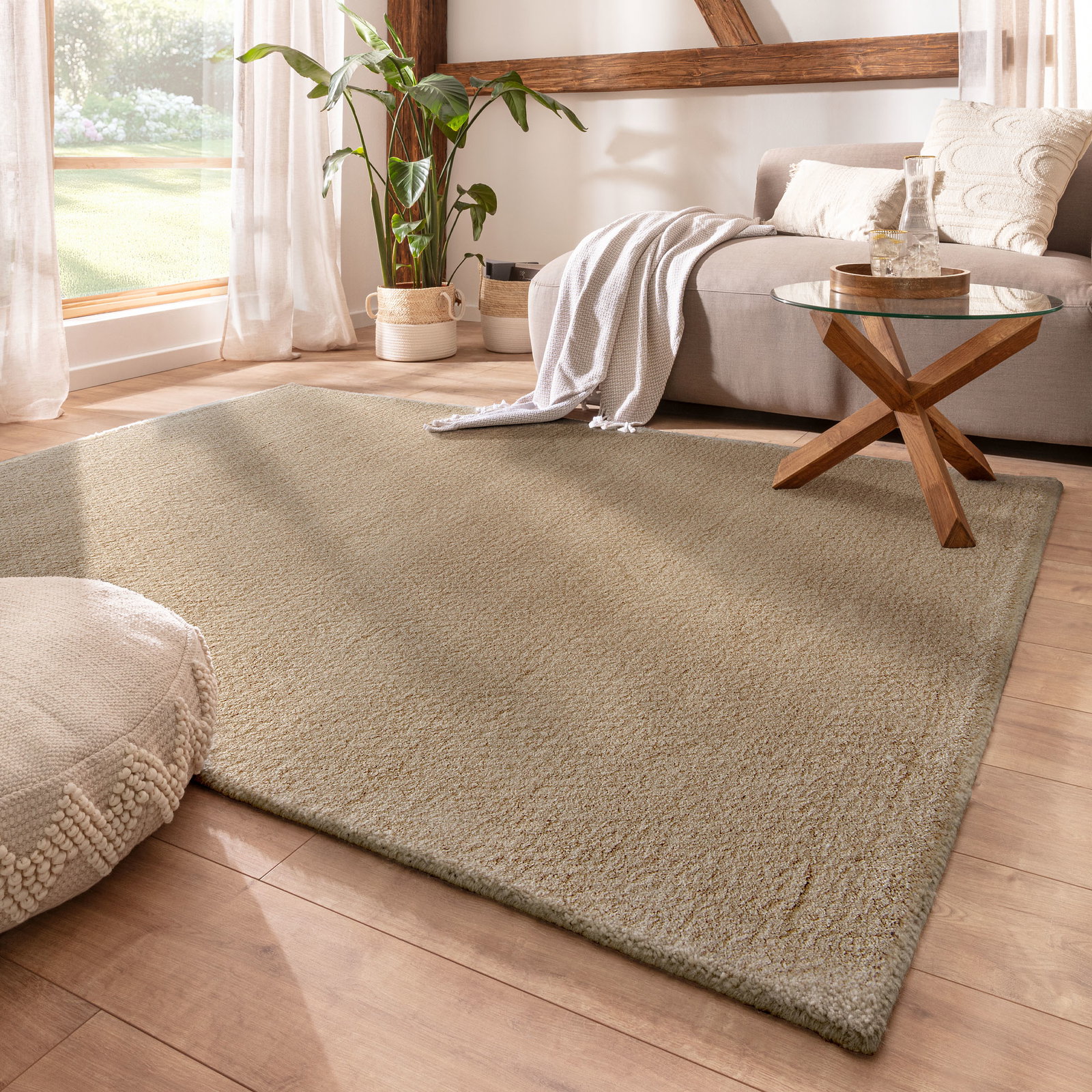 Kibek Hochflor-Teppich - Ourika Beige 200 x 300 cm