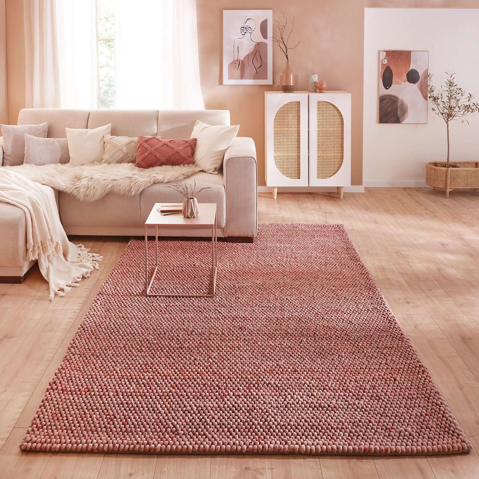 Kibek Woll-Teppich - Lindesberg Rot 60 x 90 cm