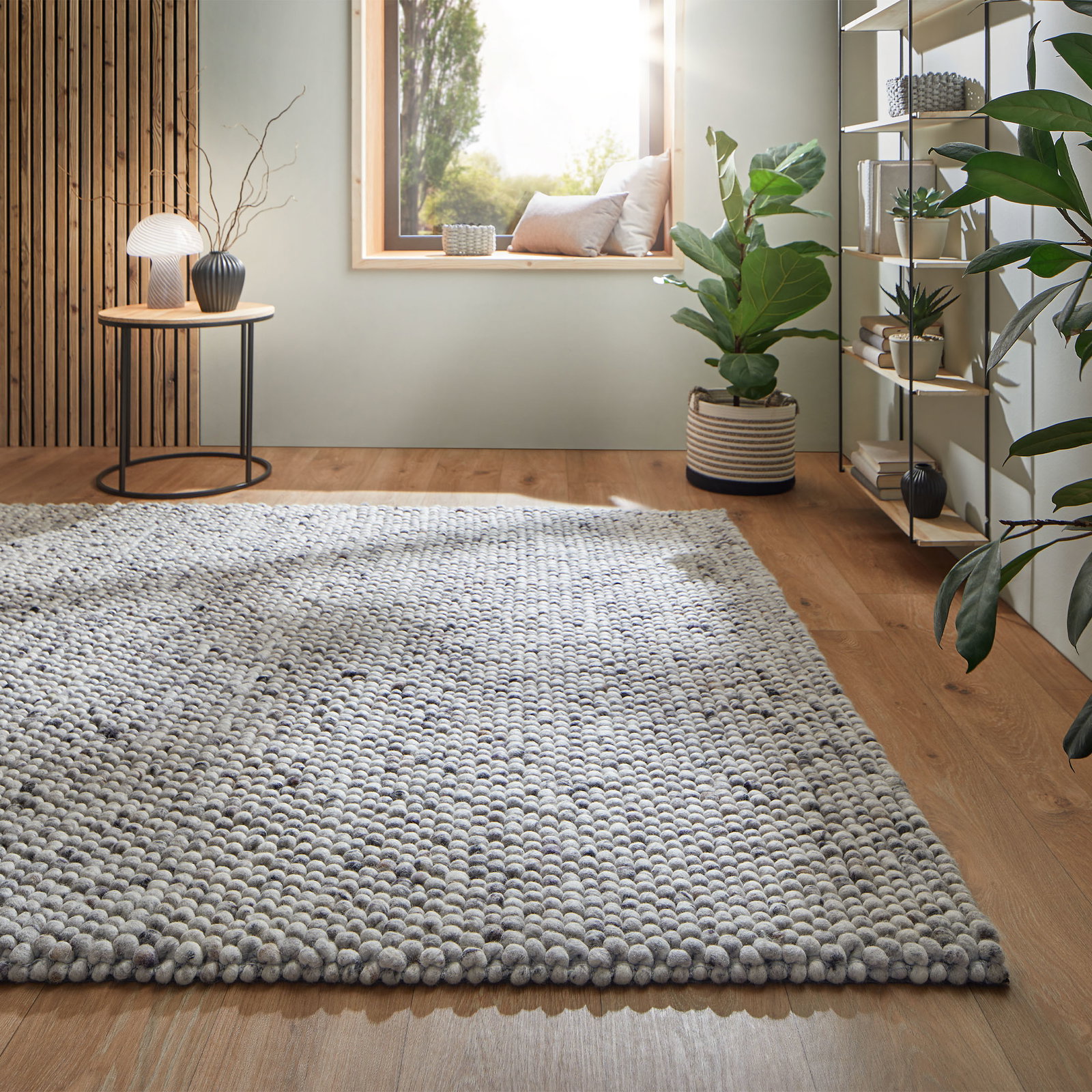 Kibek Woll-Teppich - Vinstrup Grau 90 x 160 cm