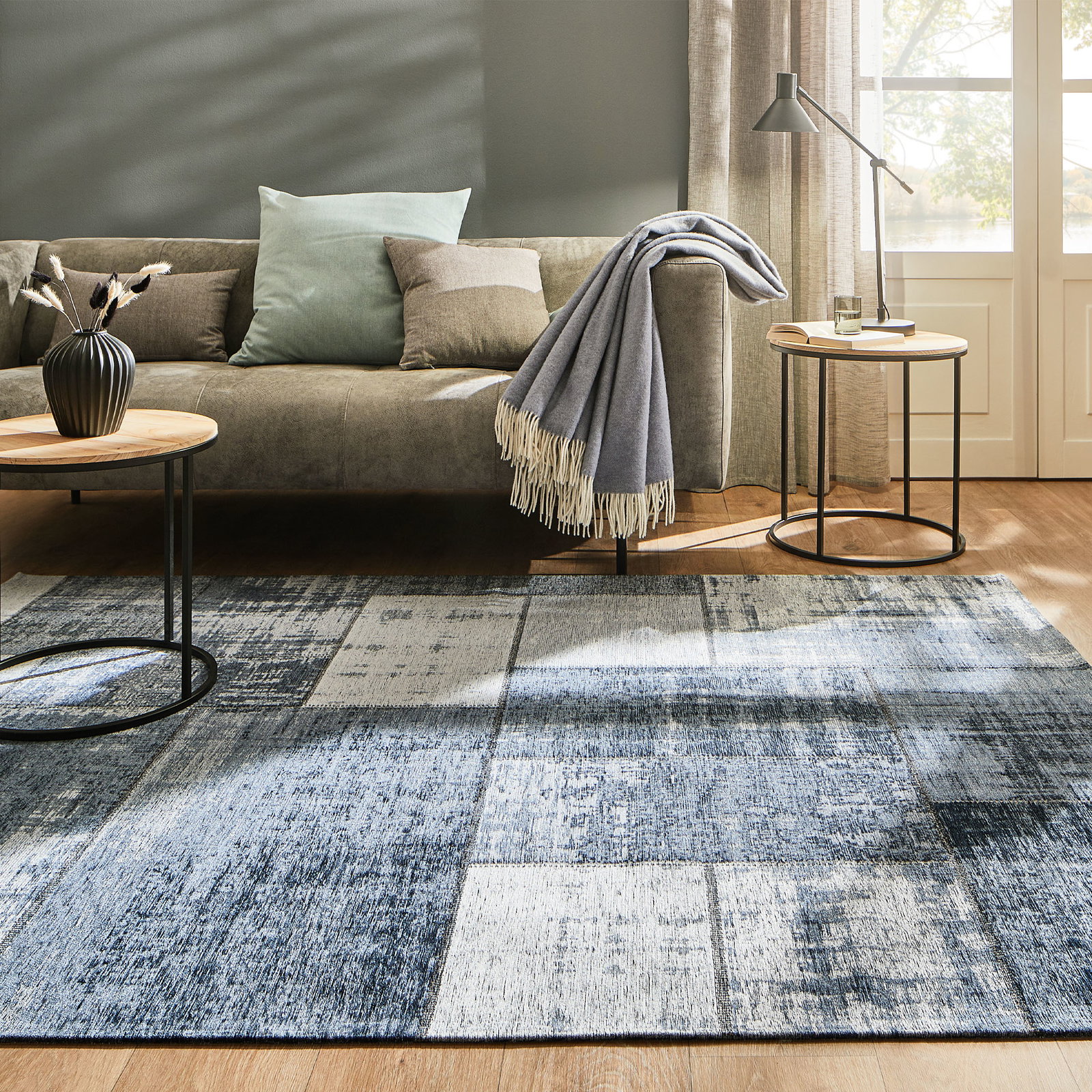 Kibek Vintage-Teppich - Somerset Blau 140 x 200 cm