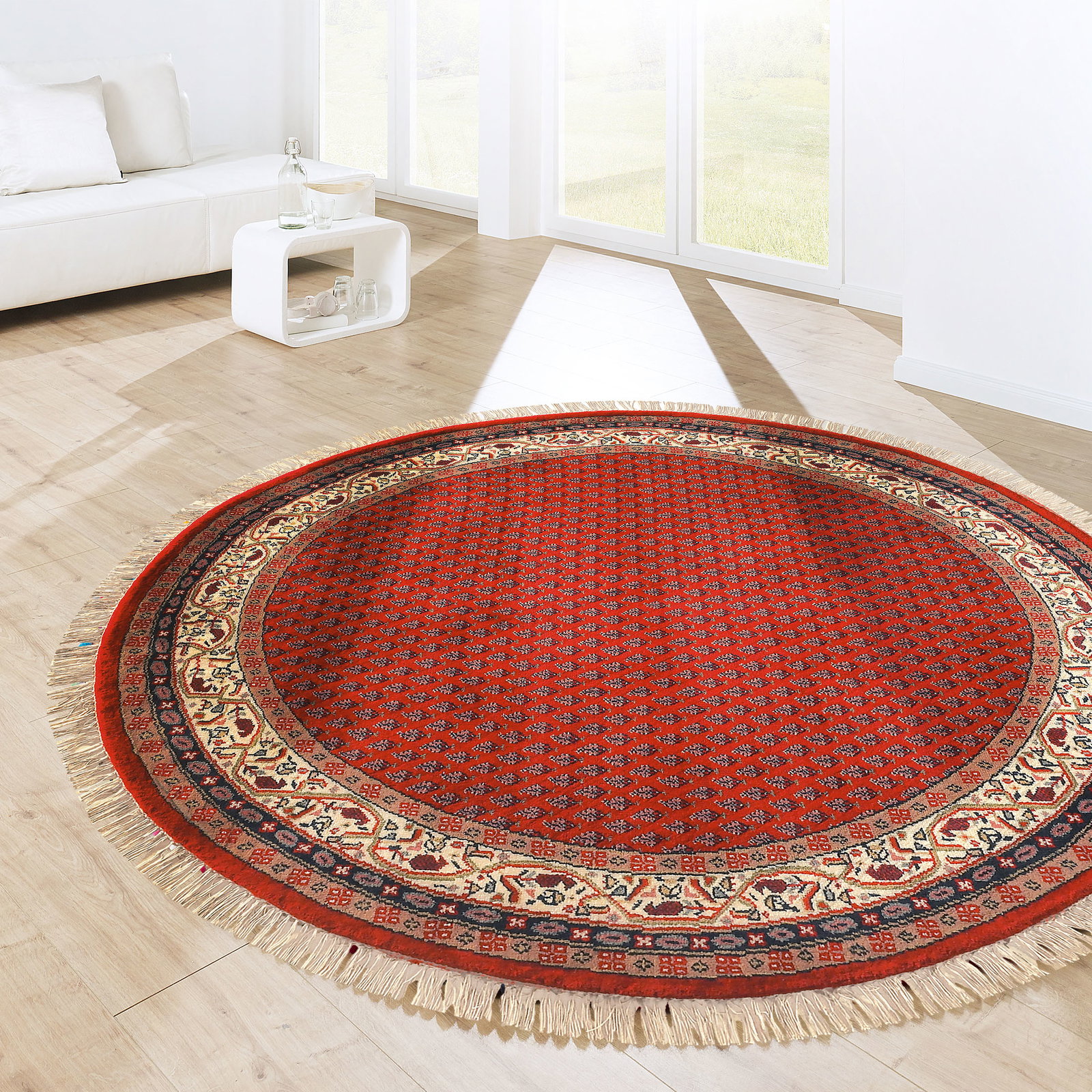 Kibek Orient-Teppich - Sarough Mir Rot 150 cm Ø