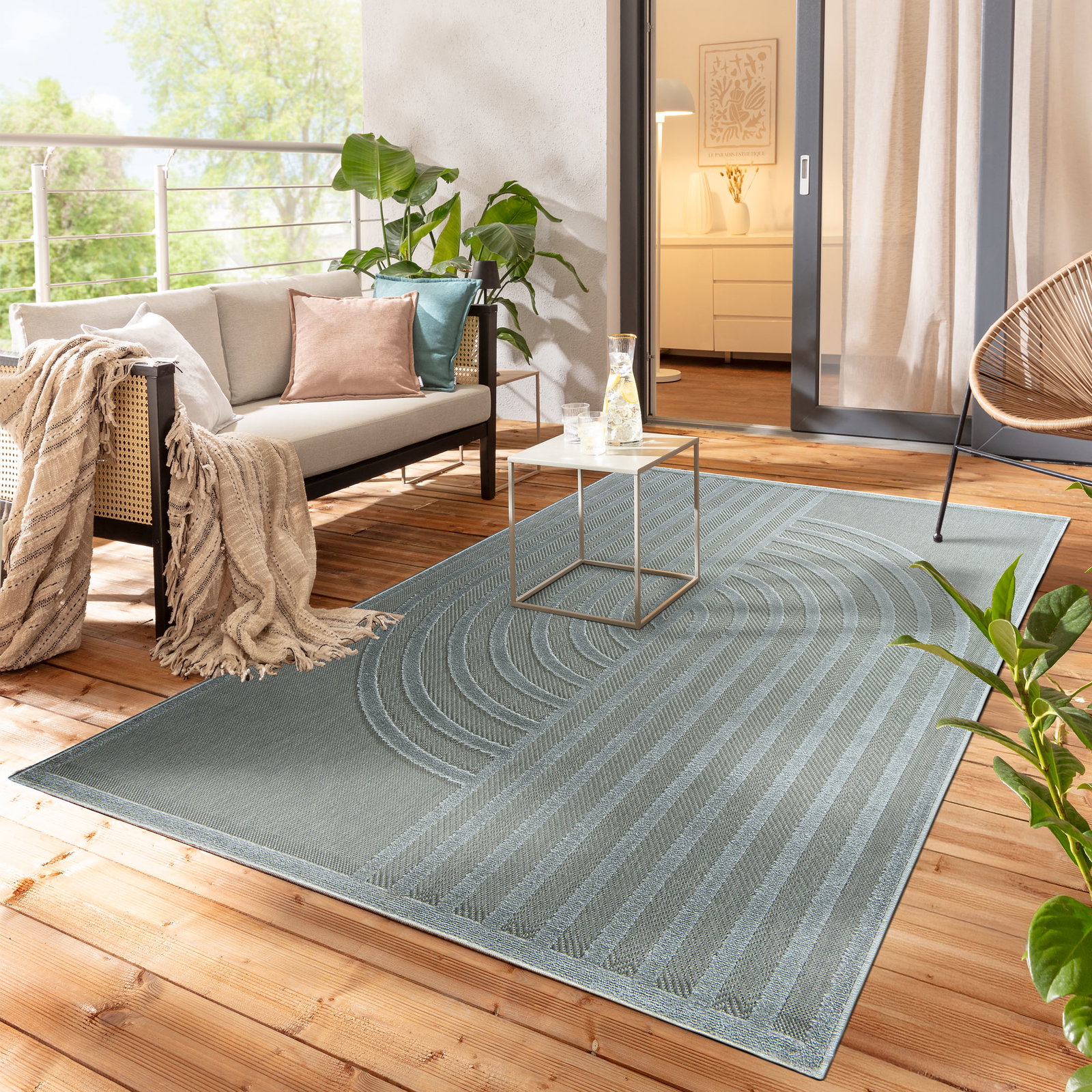 Kibek Outdoor-Teppich - Talca Grau 200 x 290 cm