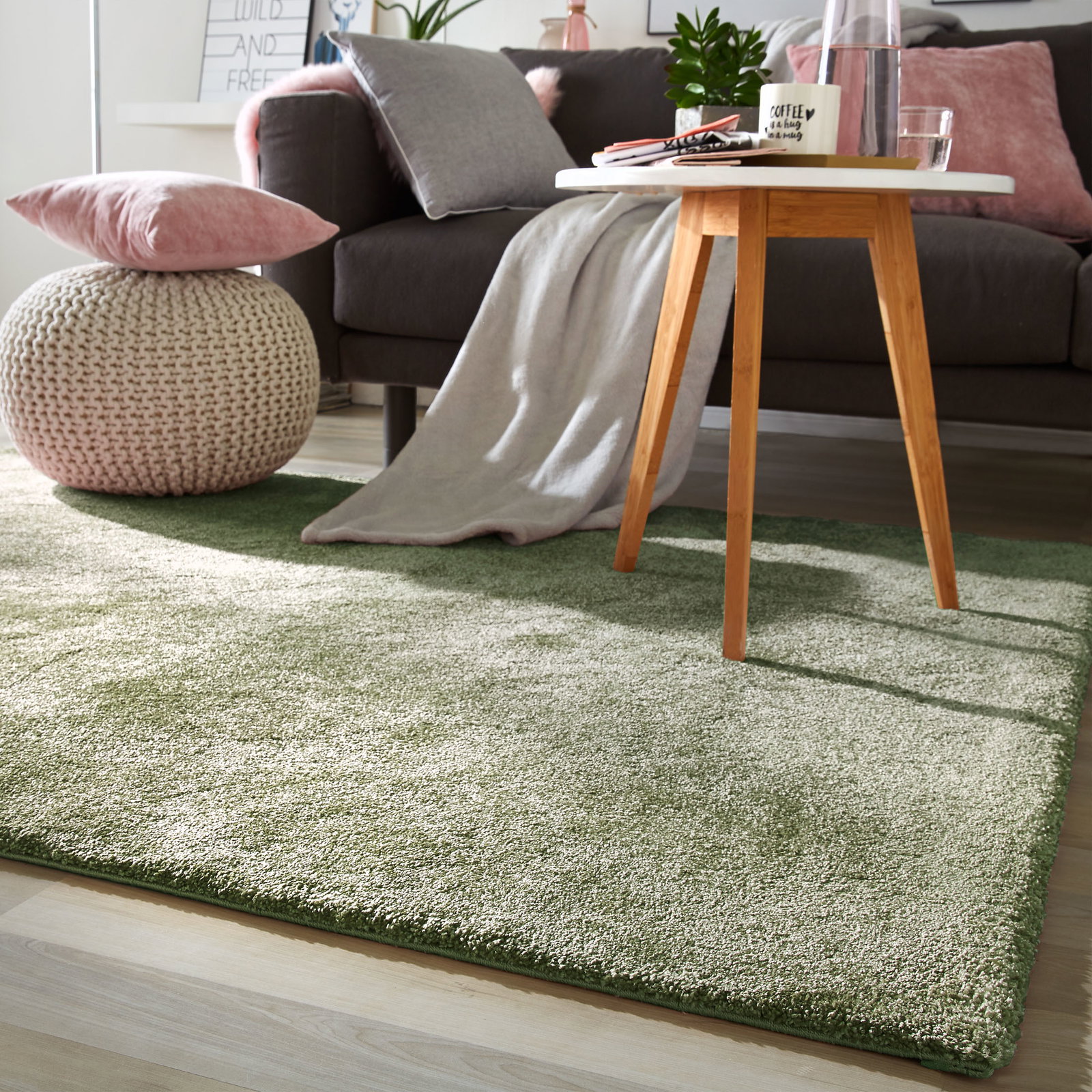 Kibek Hochflor-Teppich - Sovereign Grün 200 x 290 cm