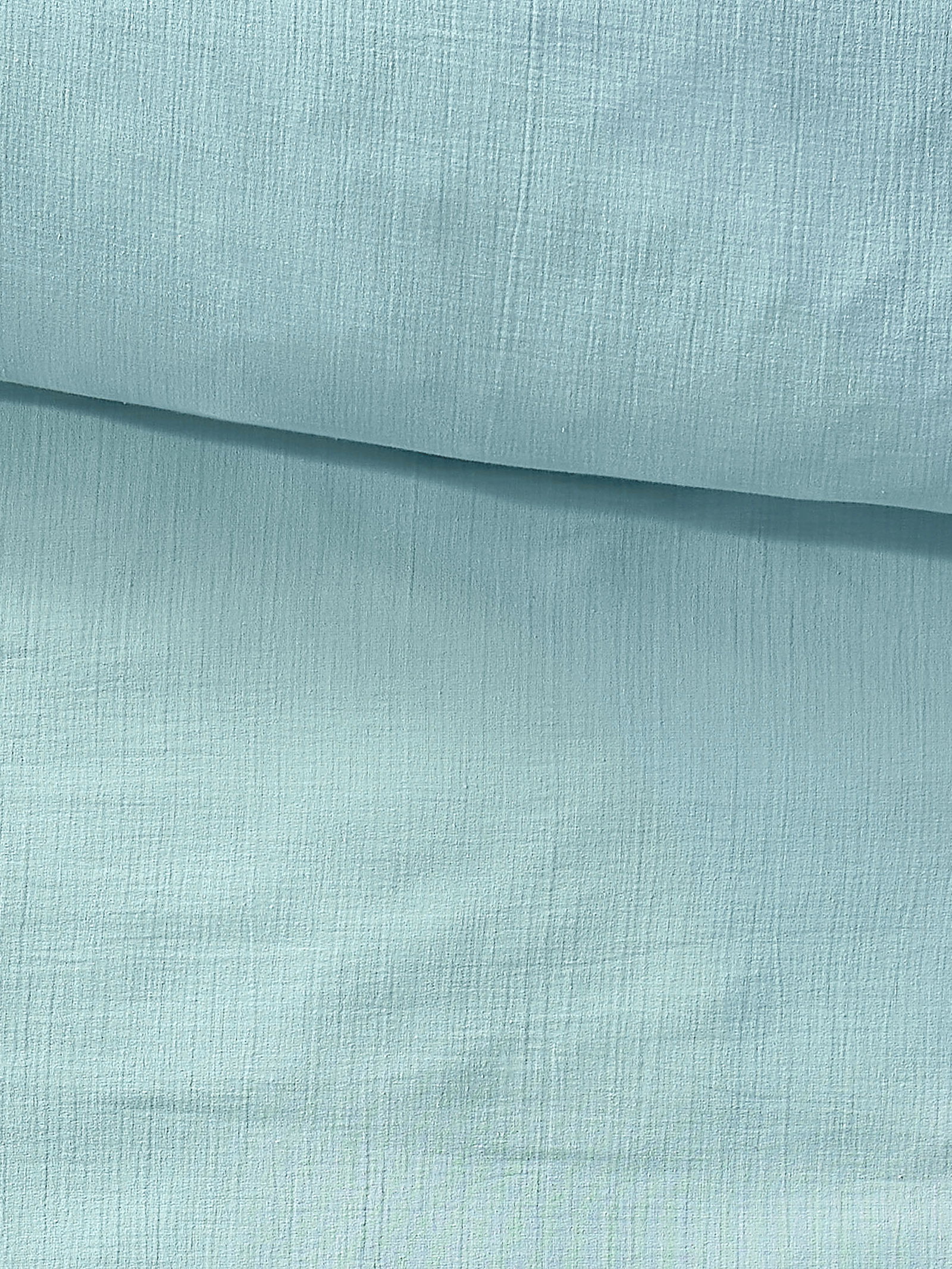 Kibek Musselin-Bettwäsche - Cloudy Blau 240 x 220 cm Baumwolle