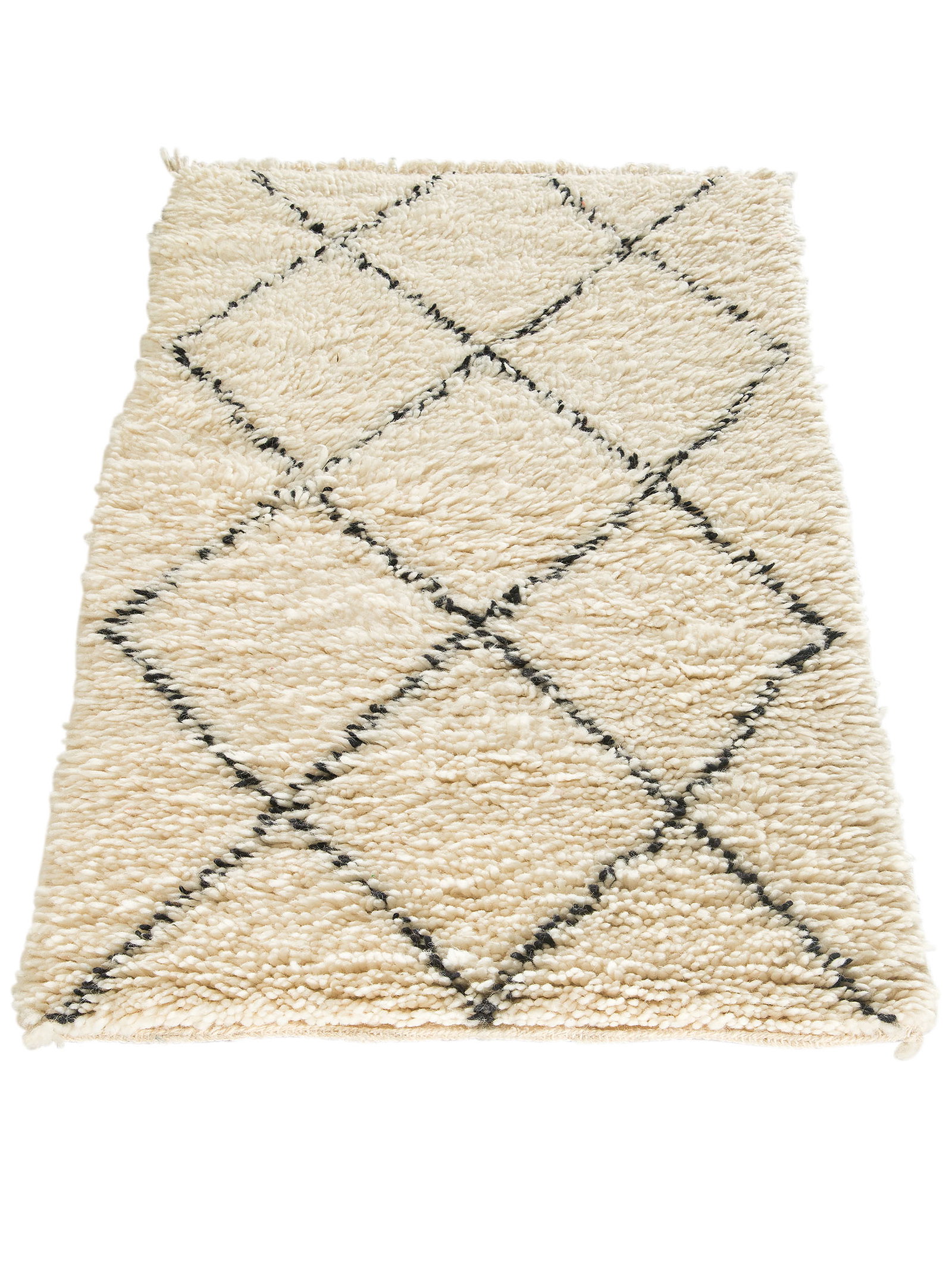 Kibek Unikat / Einzelstück - Beni Ourain Beige 70 x 140 cm 100% Schurwolle