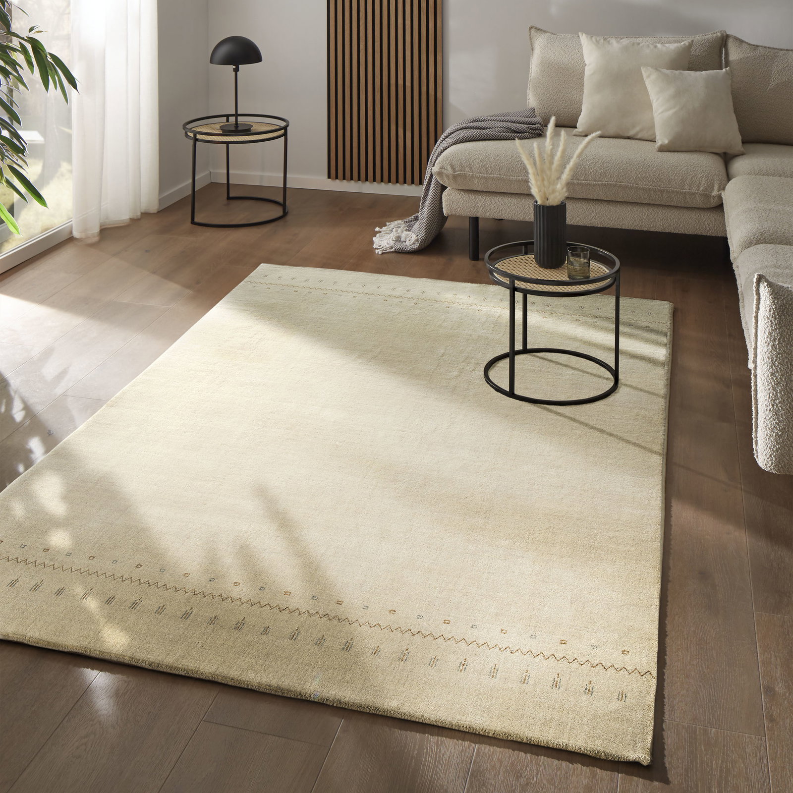 Kibek Loribaff - Bansur Creme 140 x 200 cm 100 % Schurwolle