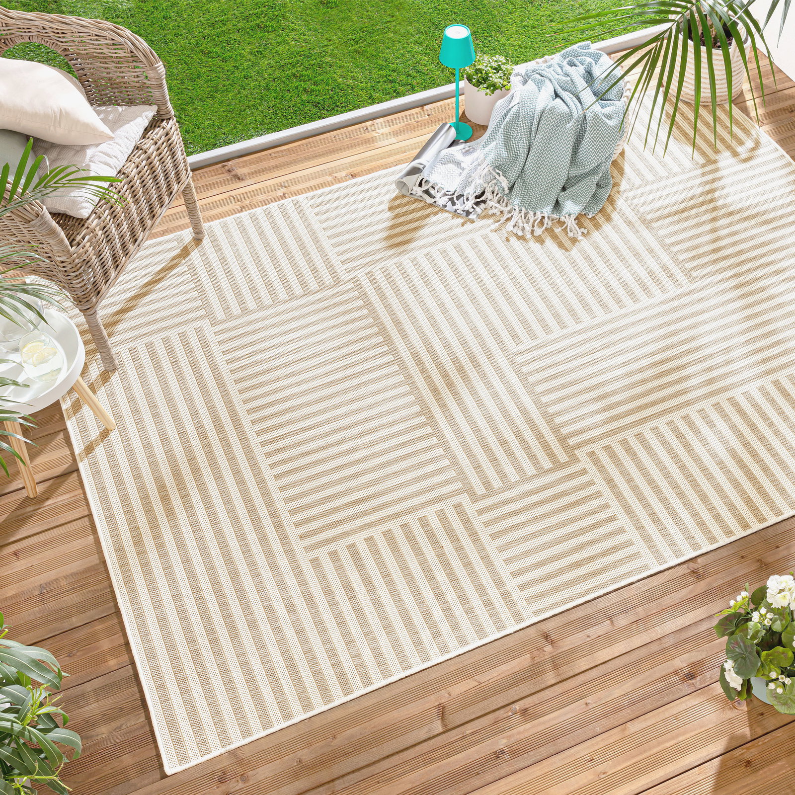 Kibek Outdoor-Teppich - Holmsund Beige 200 x 290 cm