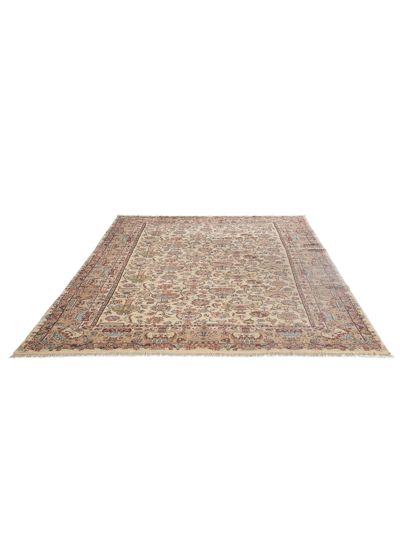 Kibek Unikat / Einzelstück - Vasen Kaschmar Beige 200 x 300 cm 80% Schurwolle, 20% Seide