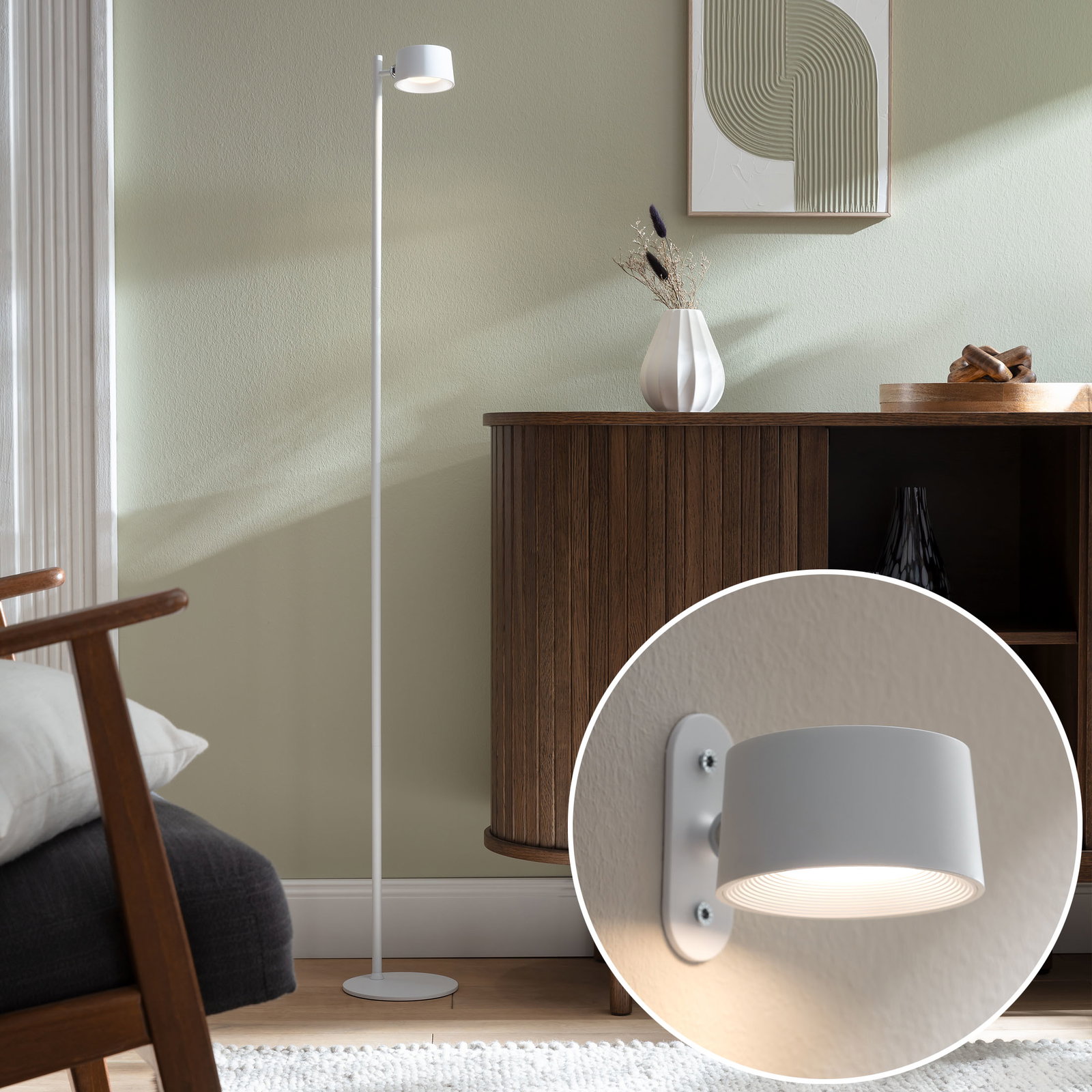 Kibek Lampe - Tofino Weiß 16 x 130 cm
