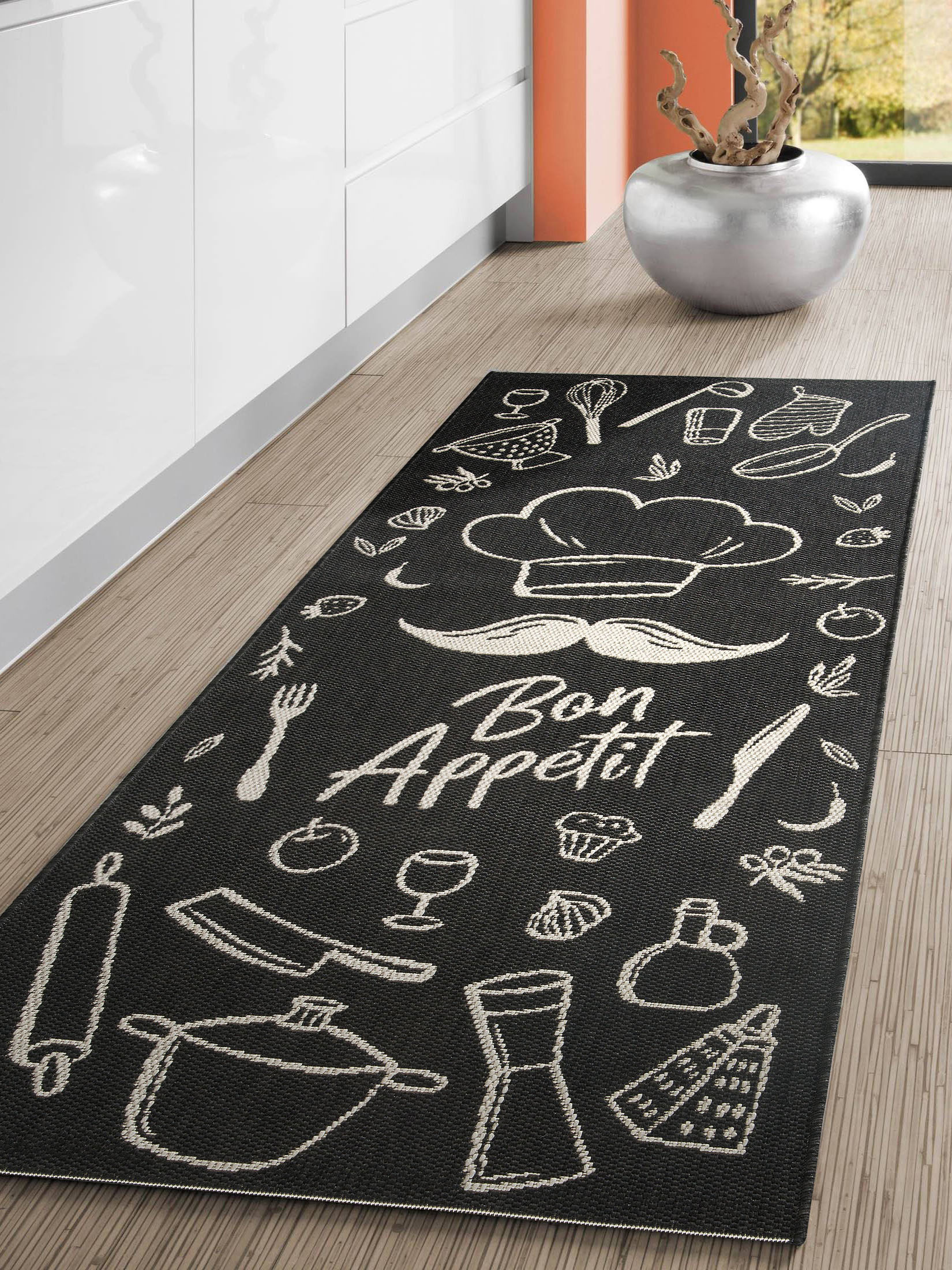 Cuisine | Black/White | ca. 60 x 180 cm