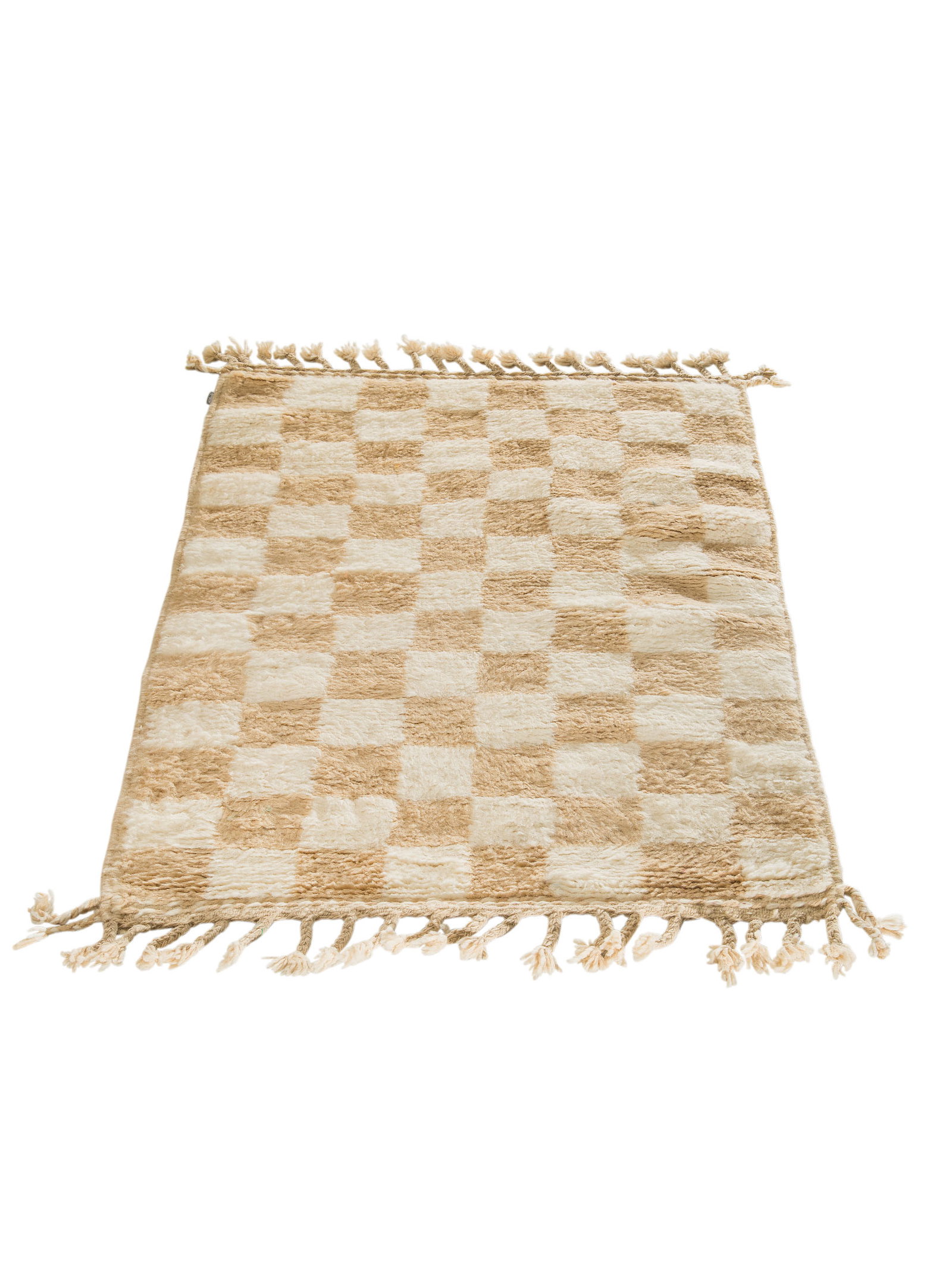 Kibek Unikat / Einzelstück - Azilal Braun 70 x 140 cm 100% Schurwolle