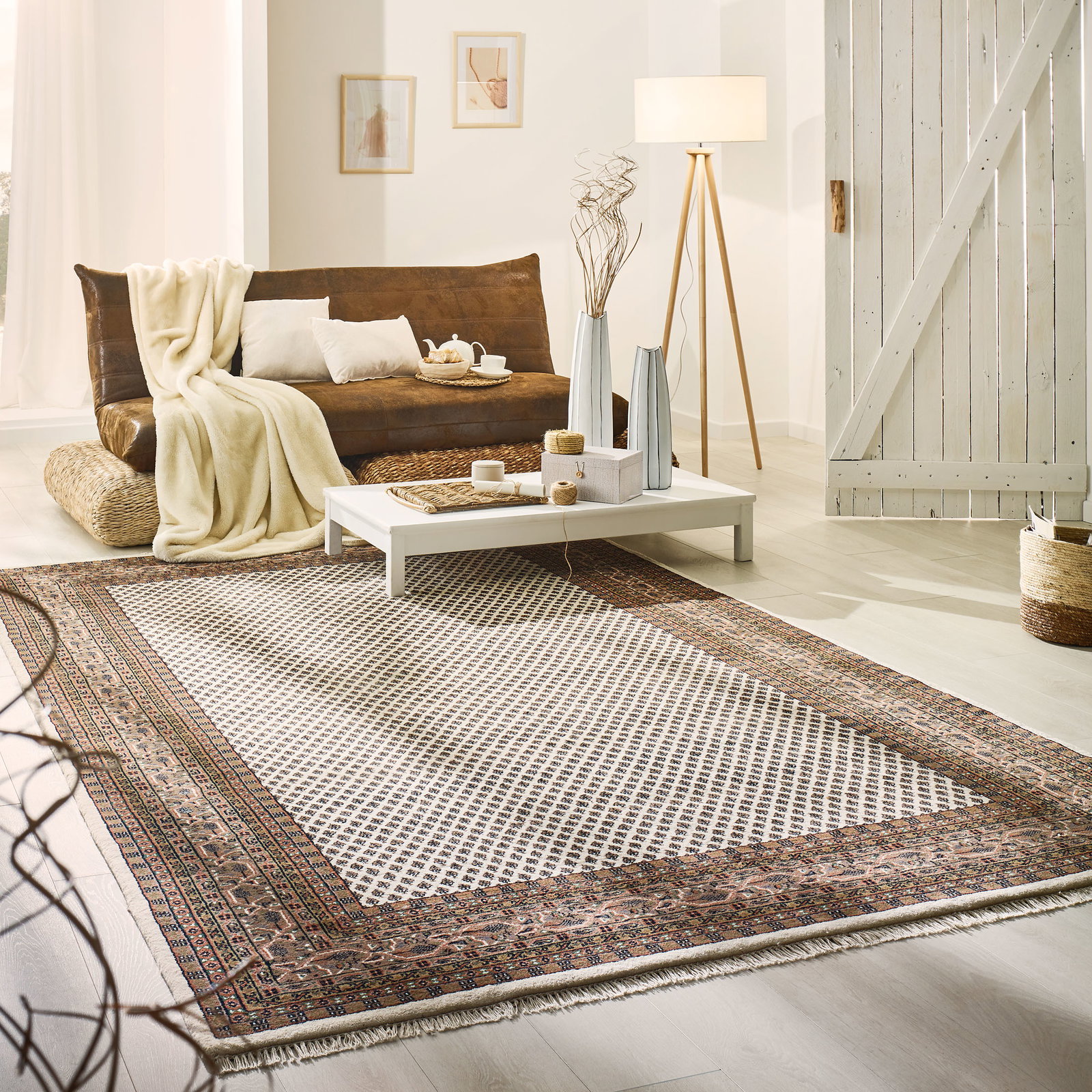 Kibek Orient-Teppich - Sarough Mir Beige 70 x 140 cm