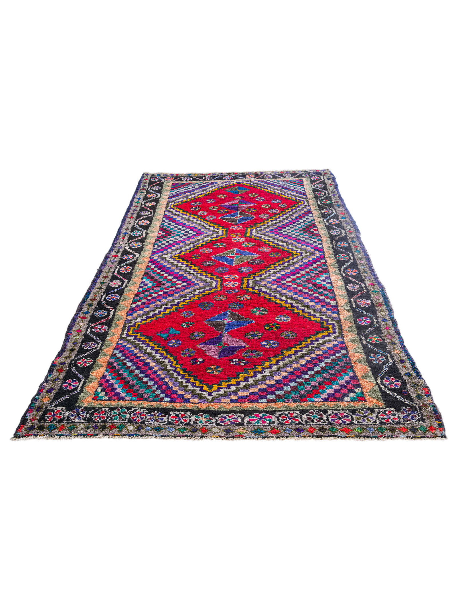 Kibek Unikat / Einzelstück - Lori Vintage Multicolor 80 x 300 cm 100% Schurwolle