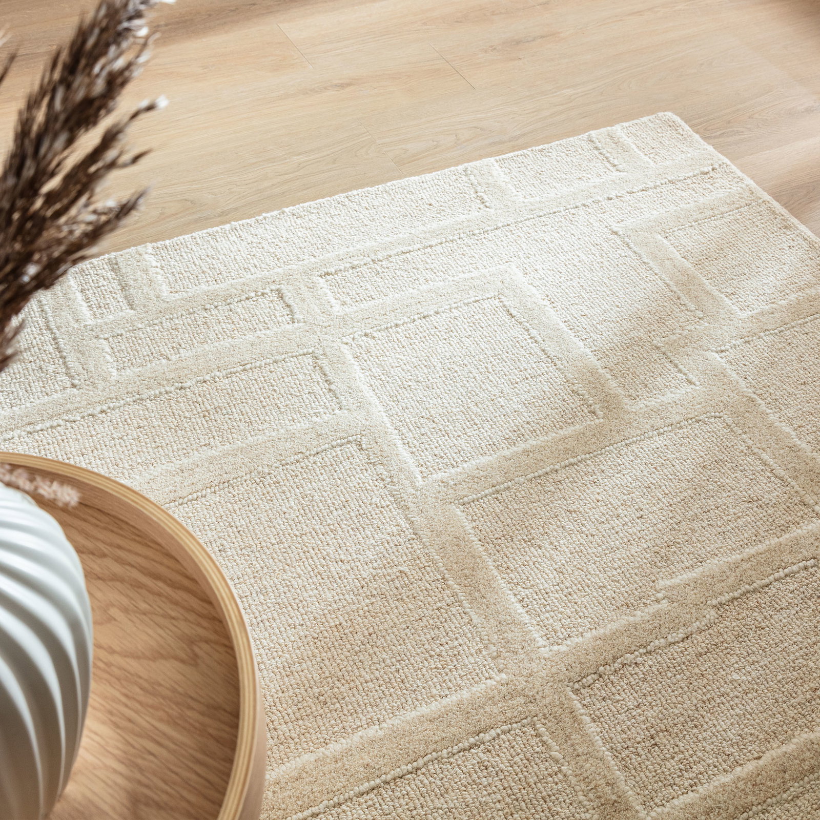 Kibek Moderner Teppich - Hallund Beige 200 x 300 cm