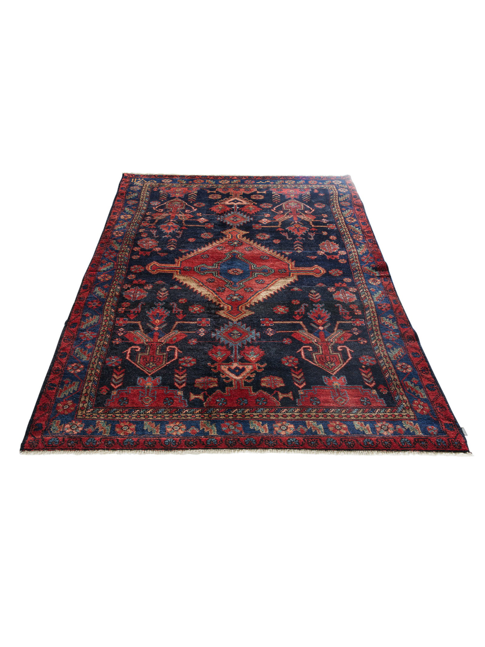 Kibek Unikat / Einzelstück - Nahavand Hamadan Blau 170 x 240 cm 100% Schurwolle