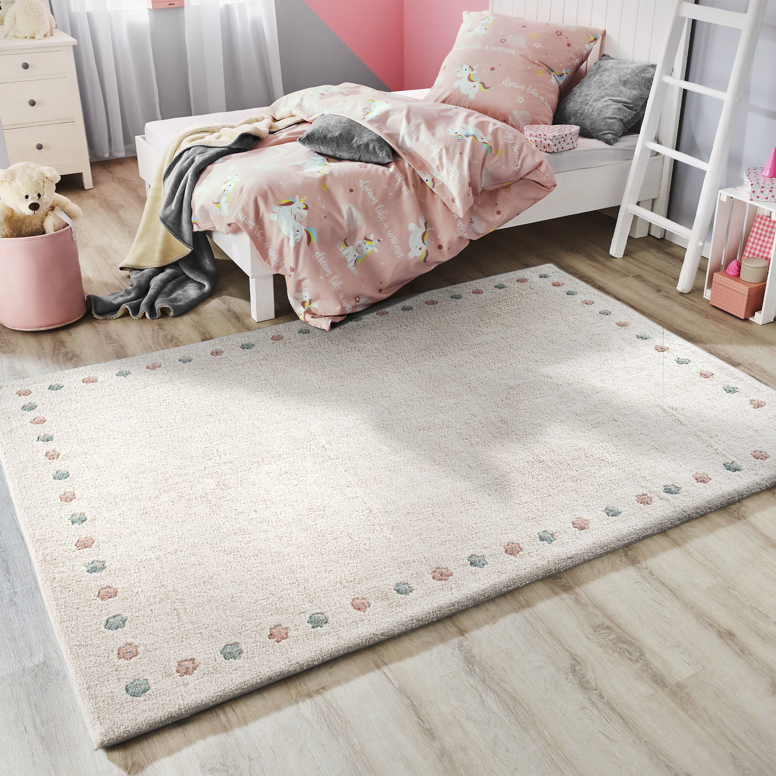 Kibek Kinder-Teppich - Norrlia Creme 170 x 240 cm