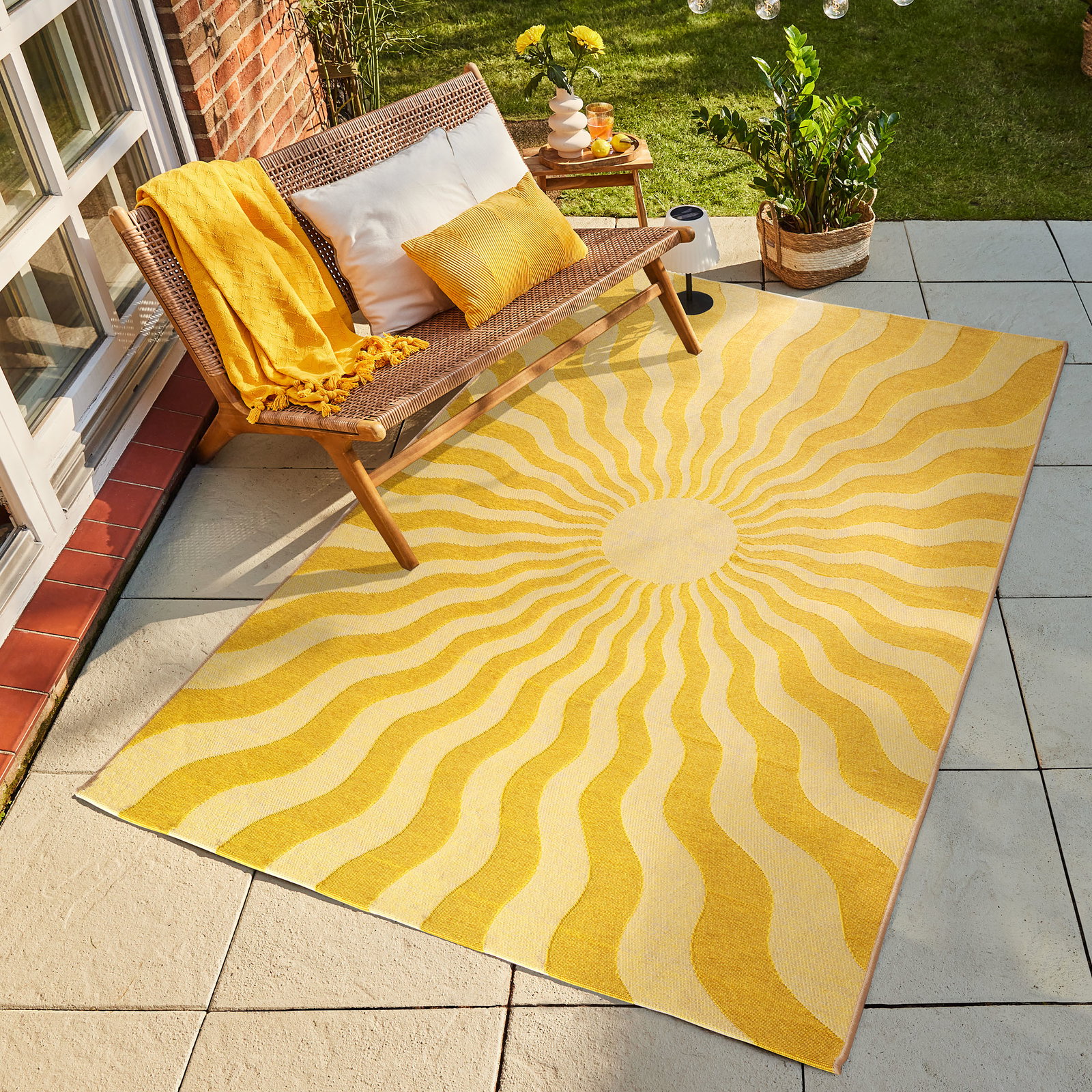 Kibek Outdoor-Teppich - Sol Gelb 200 x 285 cm