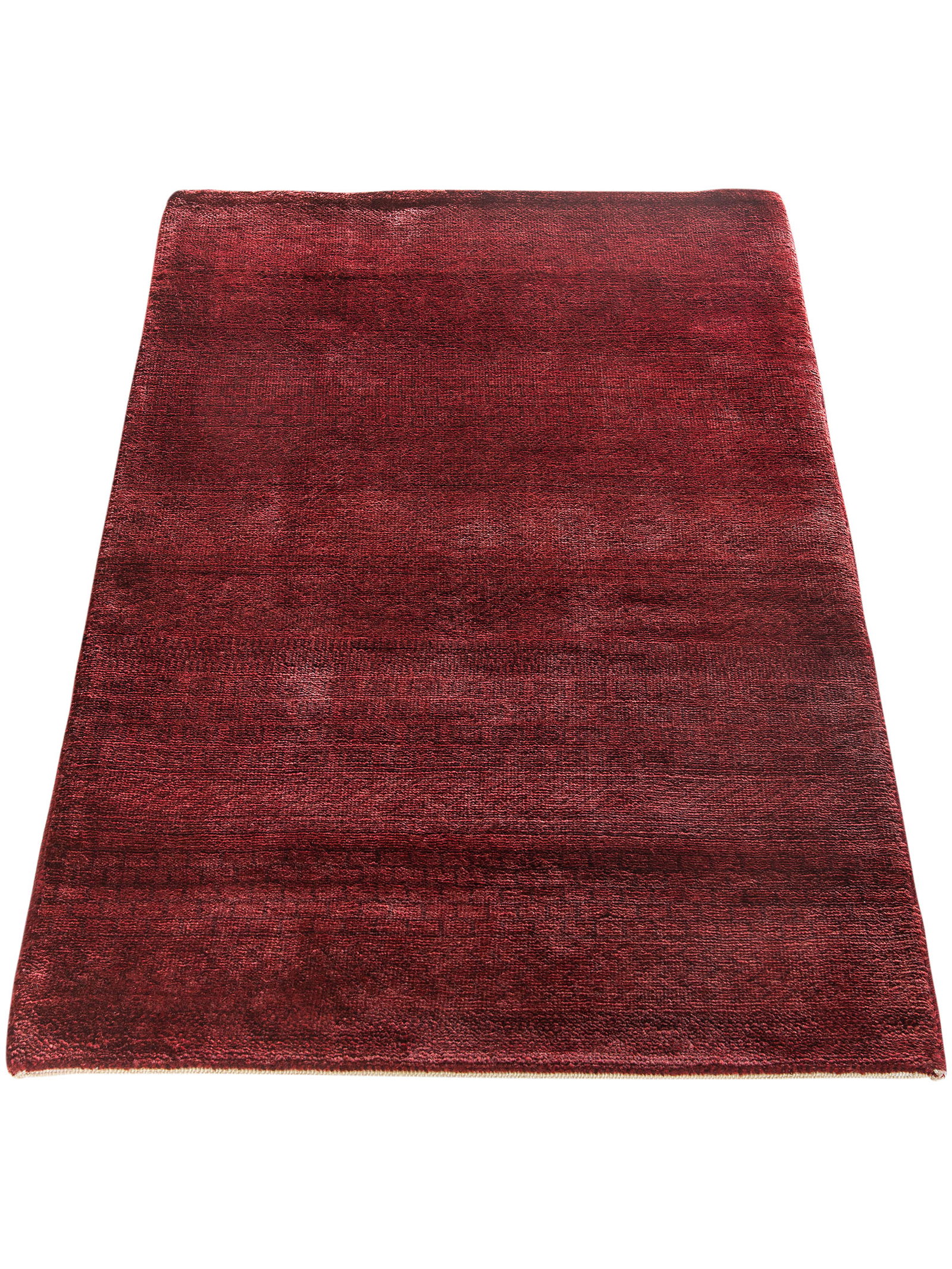 Kibek Unikat / Einzelstück - Contemporary Gabbeh Rot 70 x 140 cm 100% Schurwolle