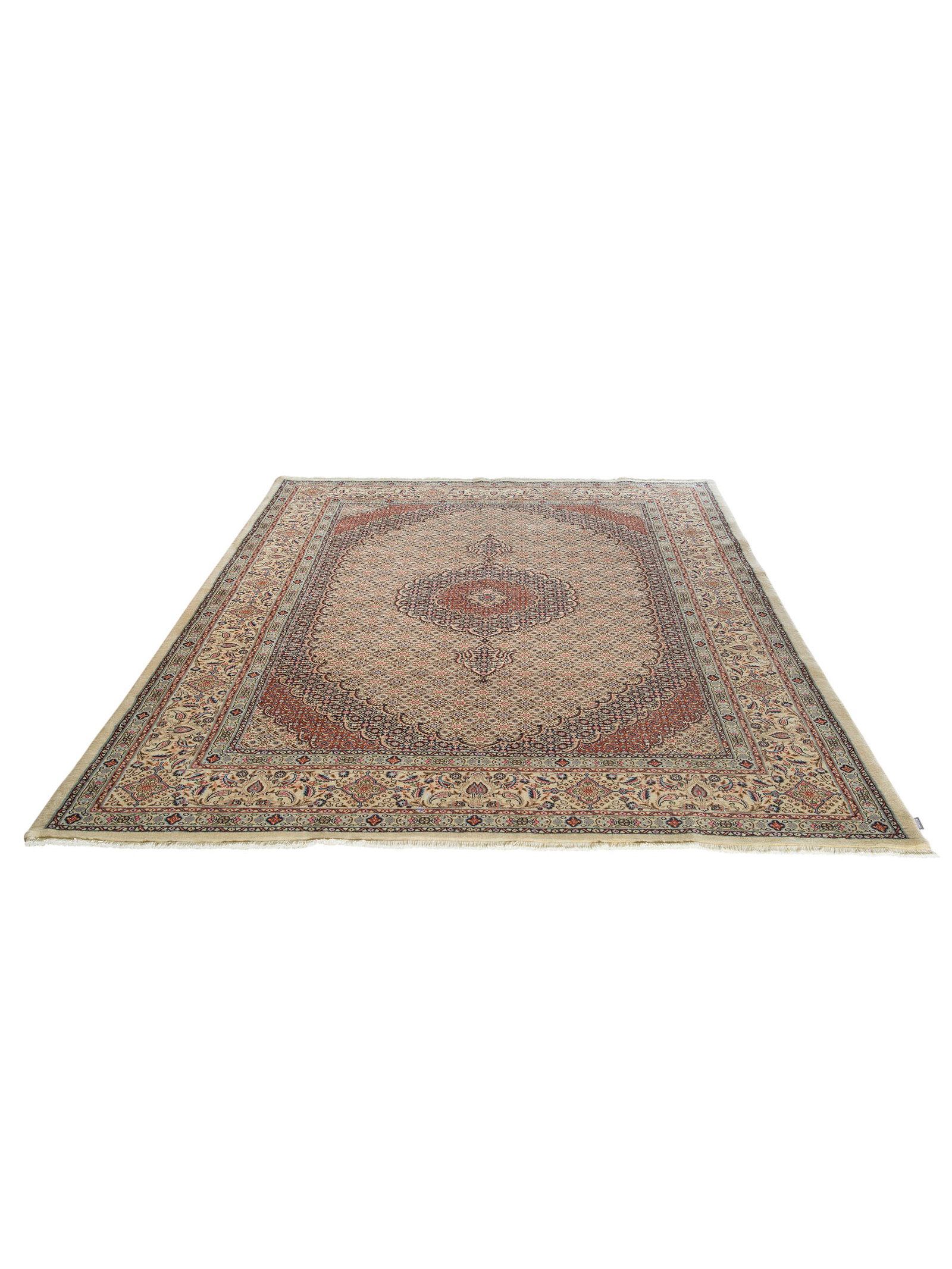 Kibek Unikat / Einzelstück - Moud Mahi Beige 200 x 300 cm 80% Schurwolle, 20% Seide