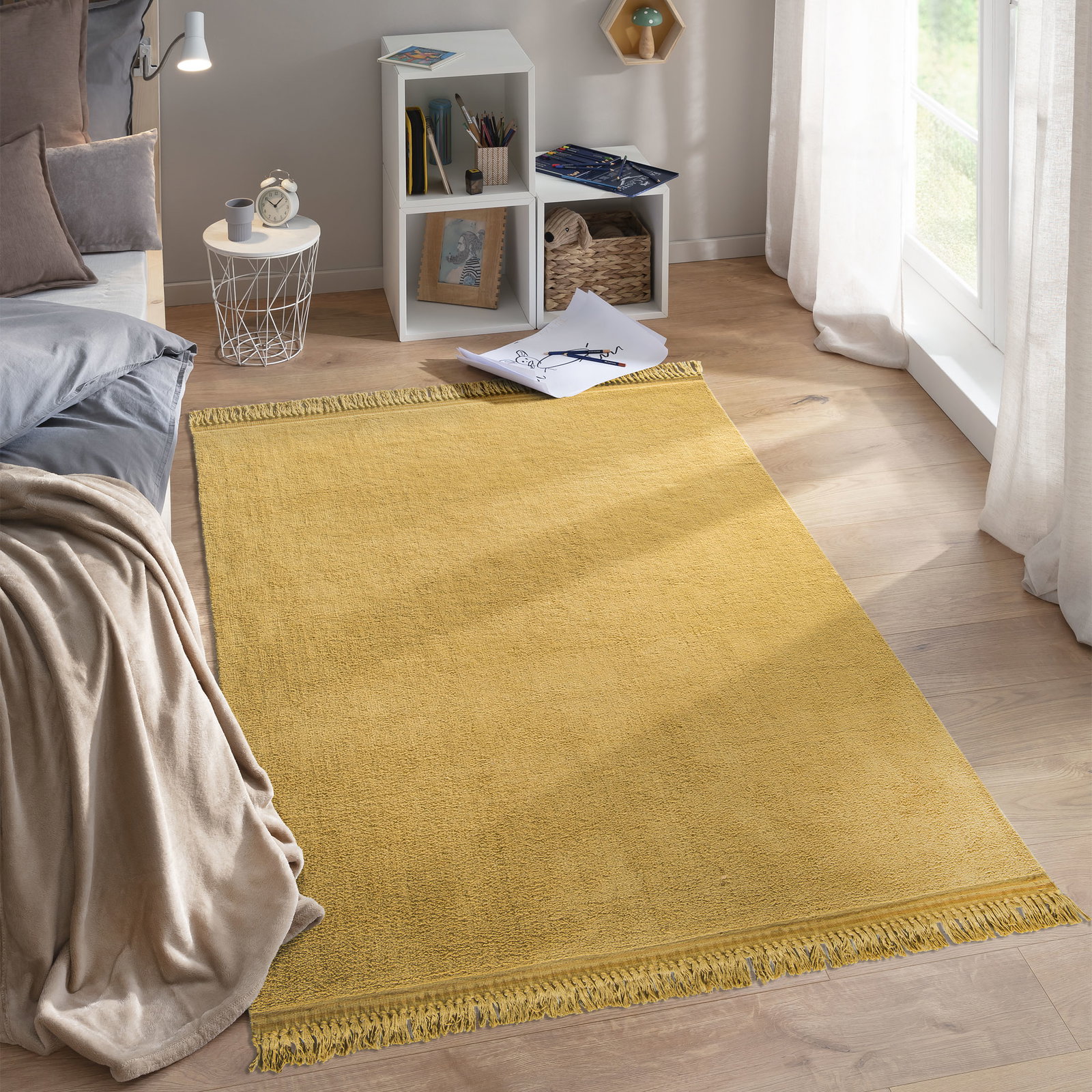 Kibek Uni-Teppich - Sandby Gelb 170 x 240 cm