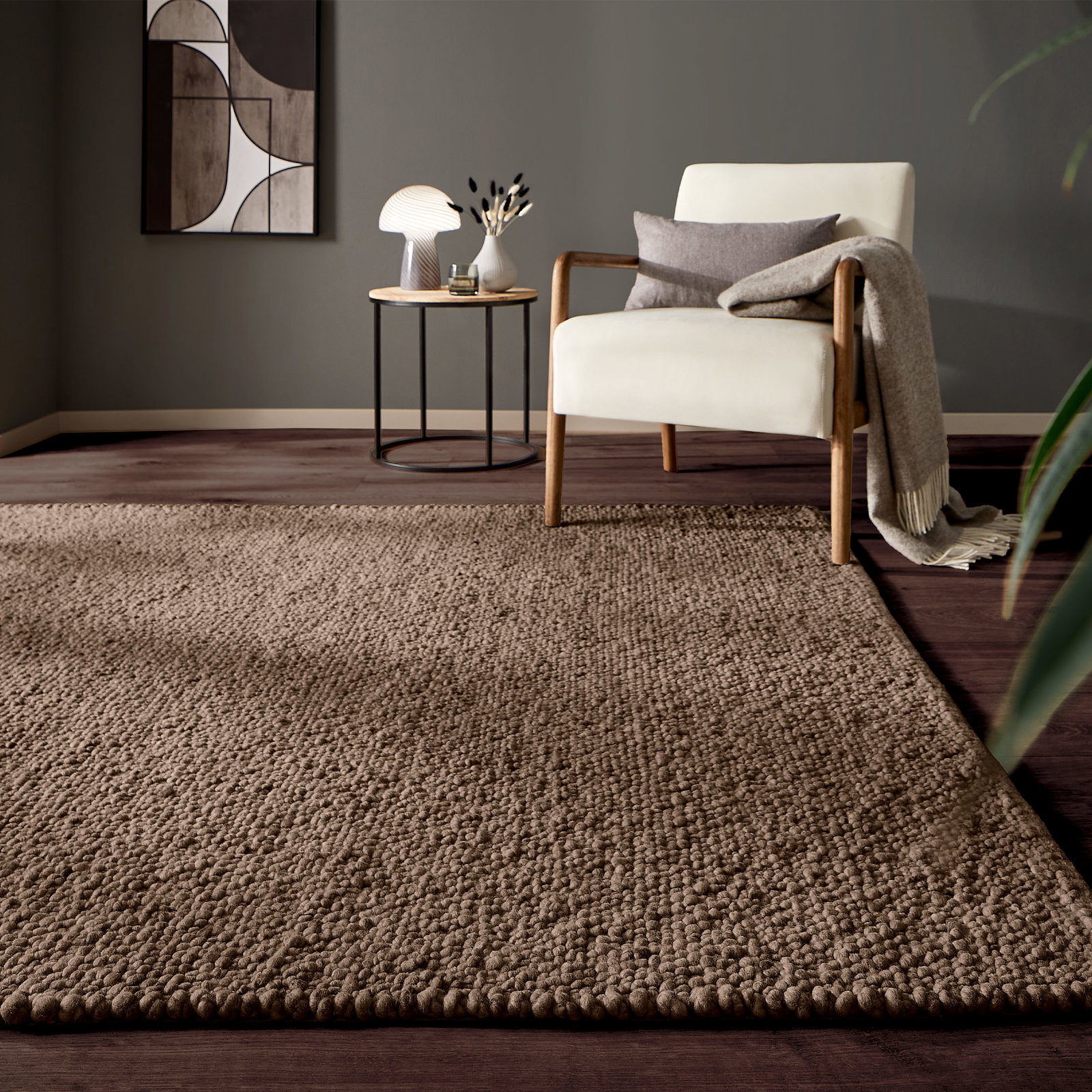 Kibek Woll-Teppich - Hillsand Braun 200 x 300 cm