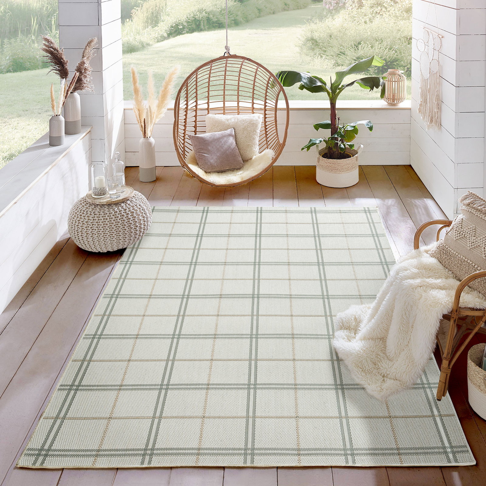 Kibek Outdoor-Teppich - Terrasini Grün 120 x 170 cm
