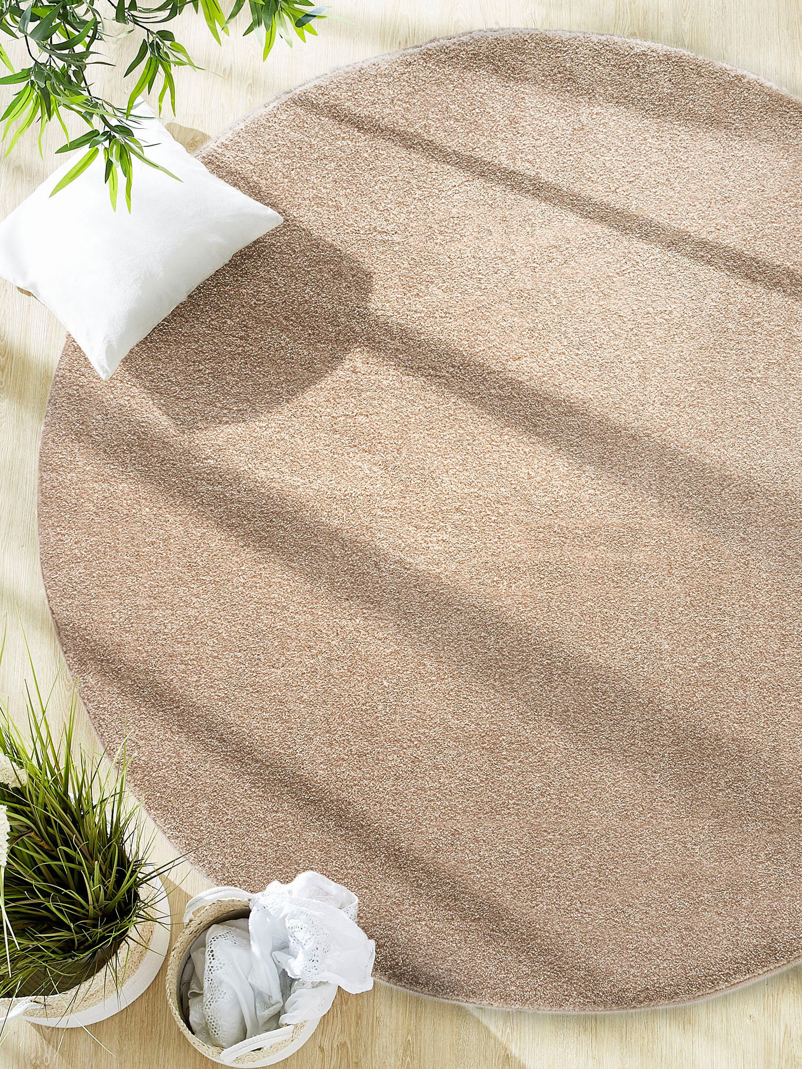 Kibek Hochflor-Teppich - Sovereign Beige 120 cm Ø