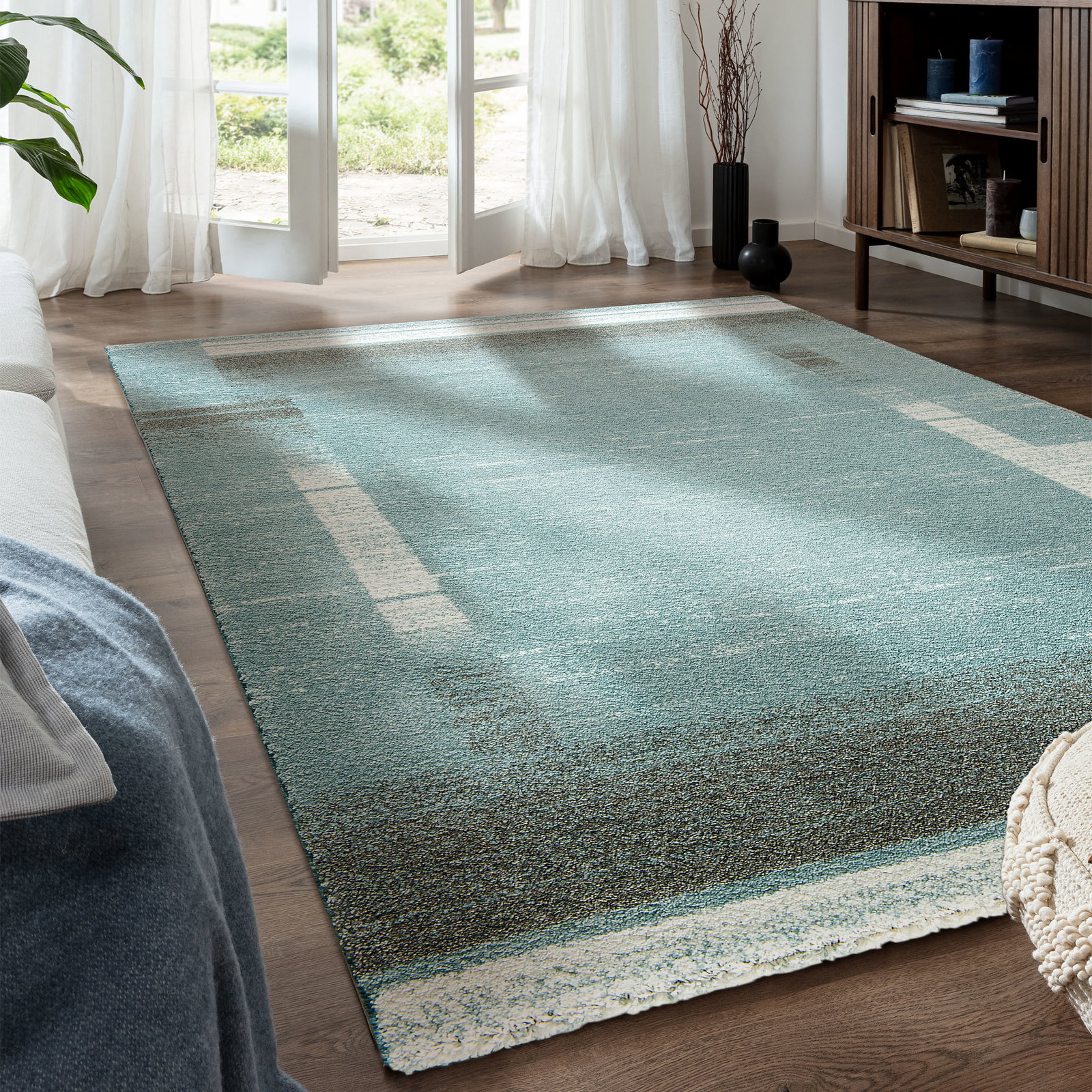 Kibek Moderner Teppich - Night Life Blau 120 x 170 cm