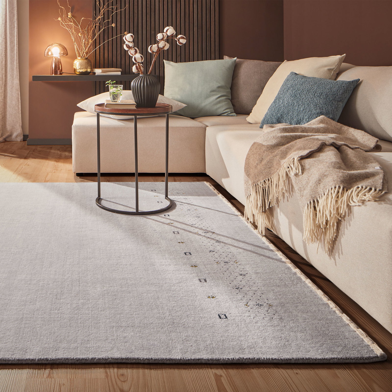 Kibek Loribaff - Narsapur Grau 120 x 180 cm 100% Schurwolle