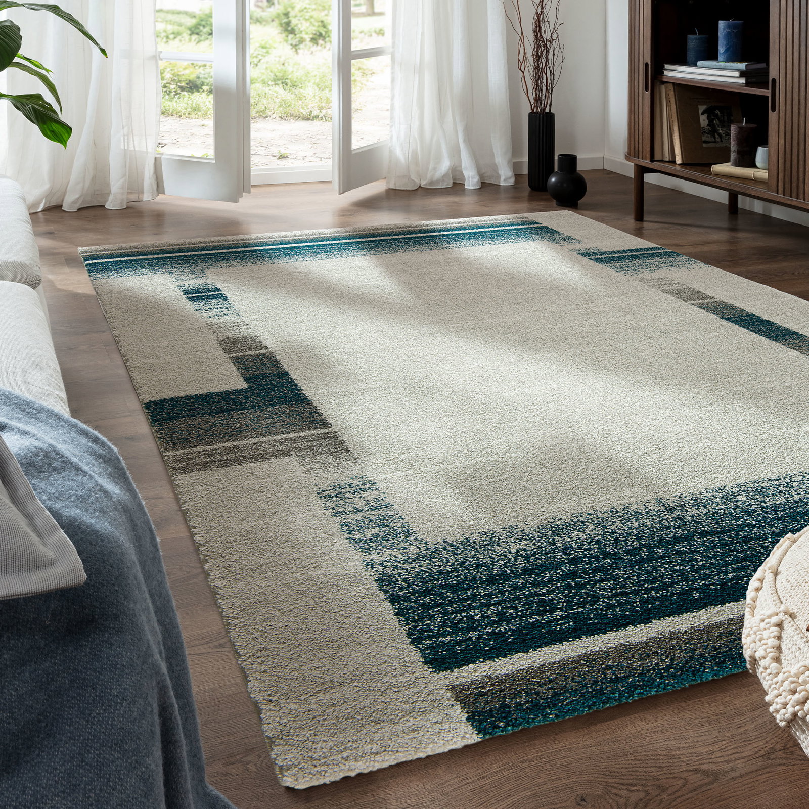 Kibek Moderner Teppich - Night Life Blau 160 x 230 cm